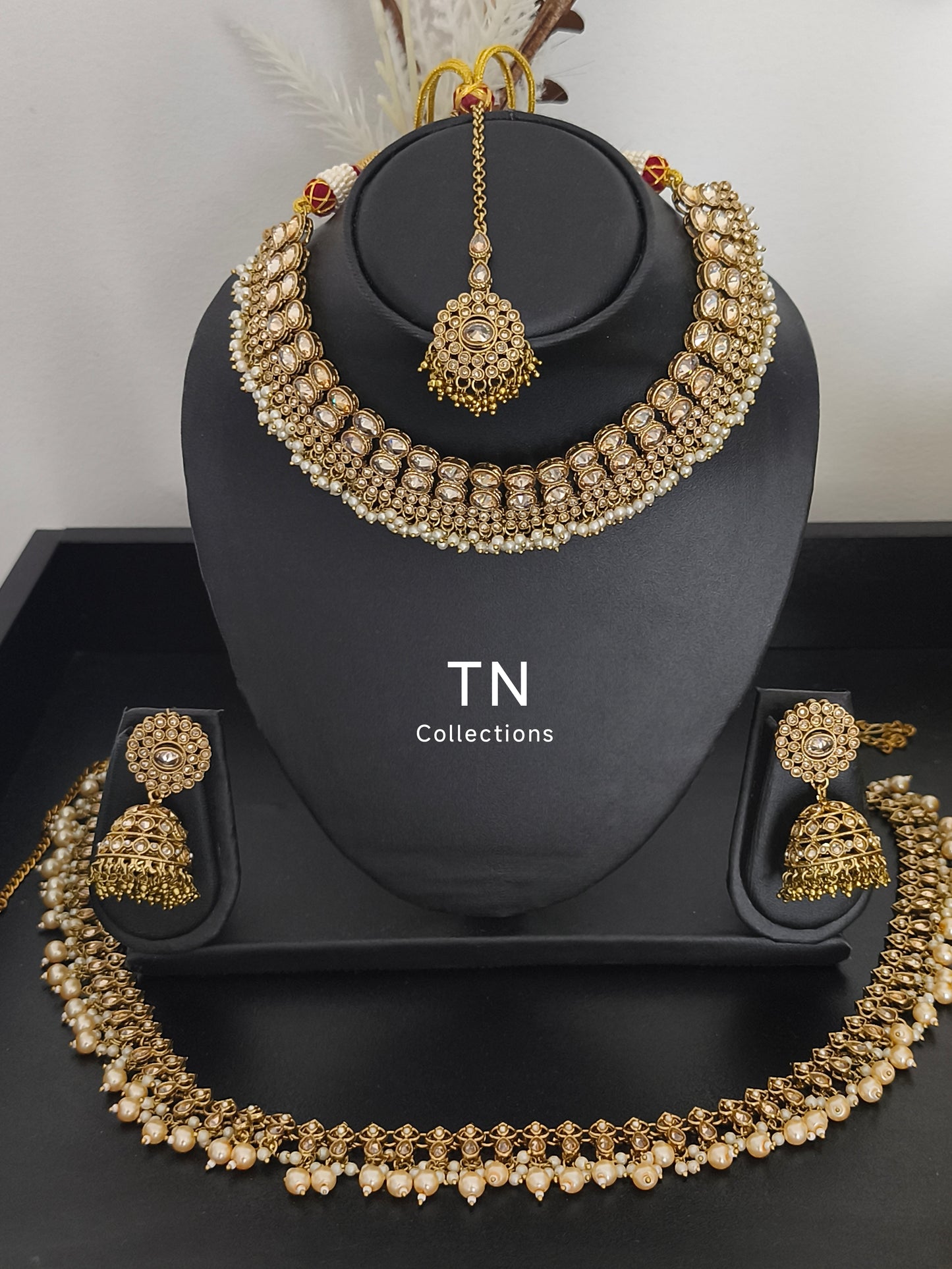 Indian Trendy Choker Necklace Semi Bridal Set