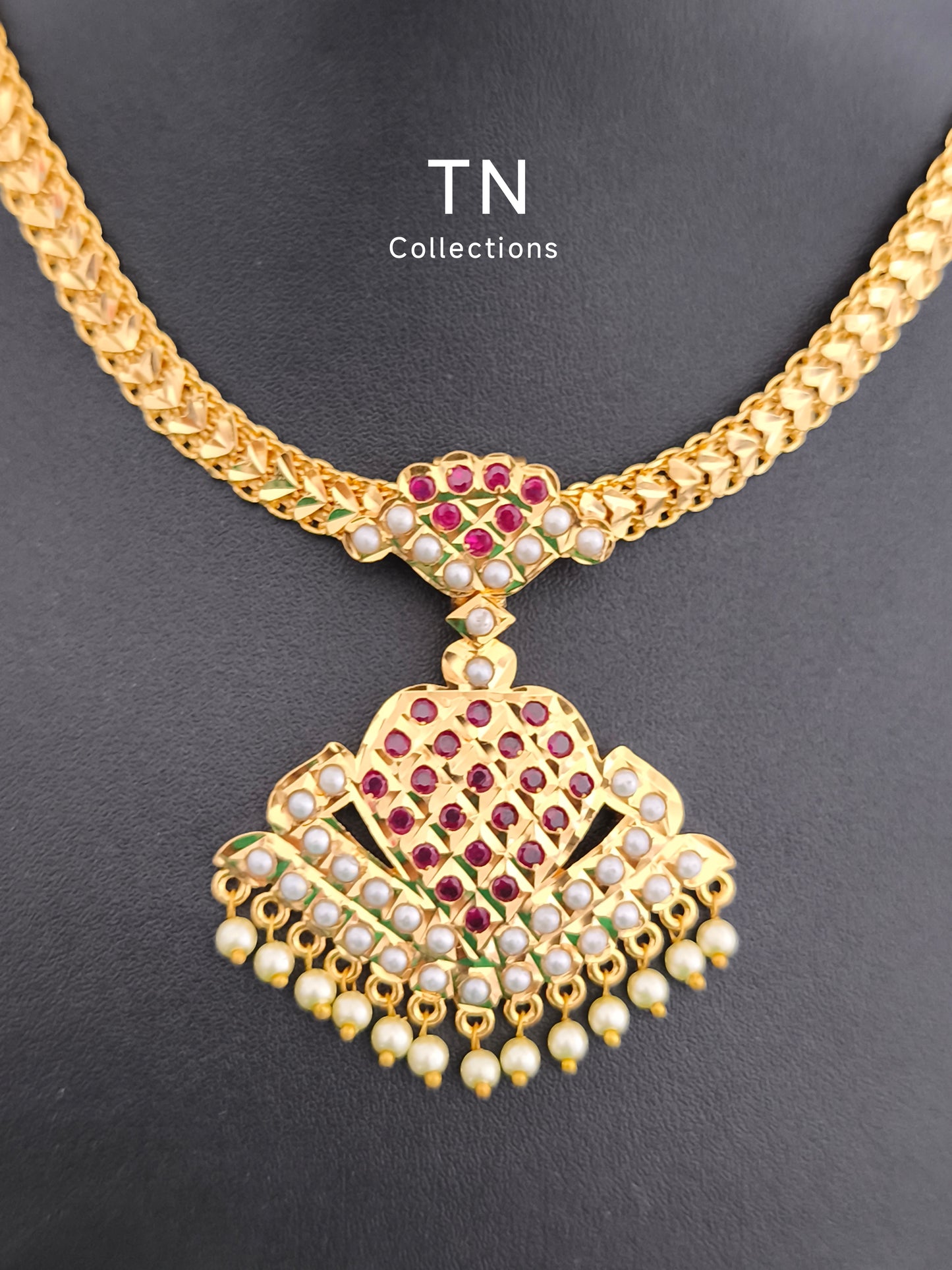 Micro gold plated Traditional Attiyal (Necklace )