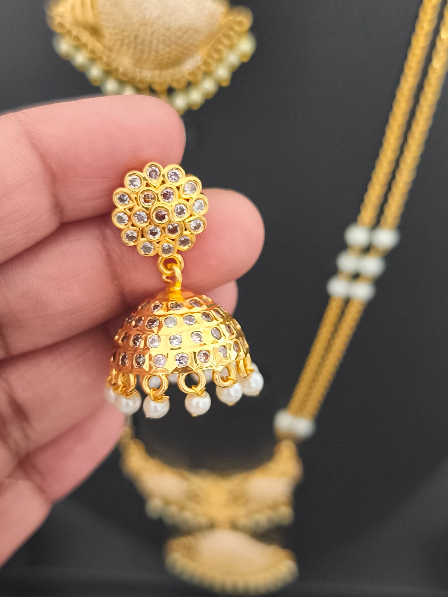 Sangu Design Traditional Semi Bridal set