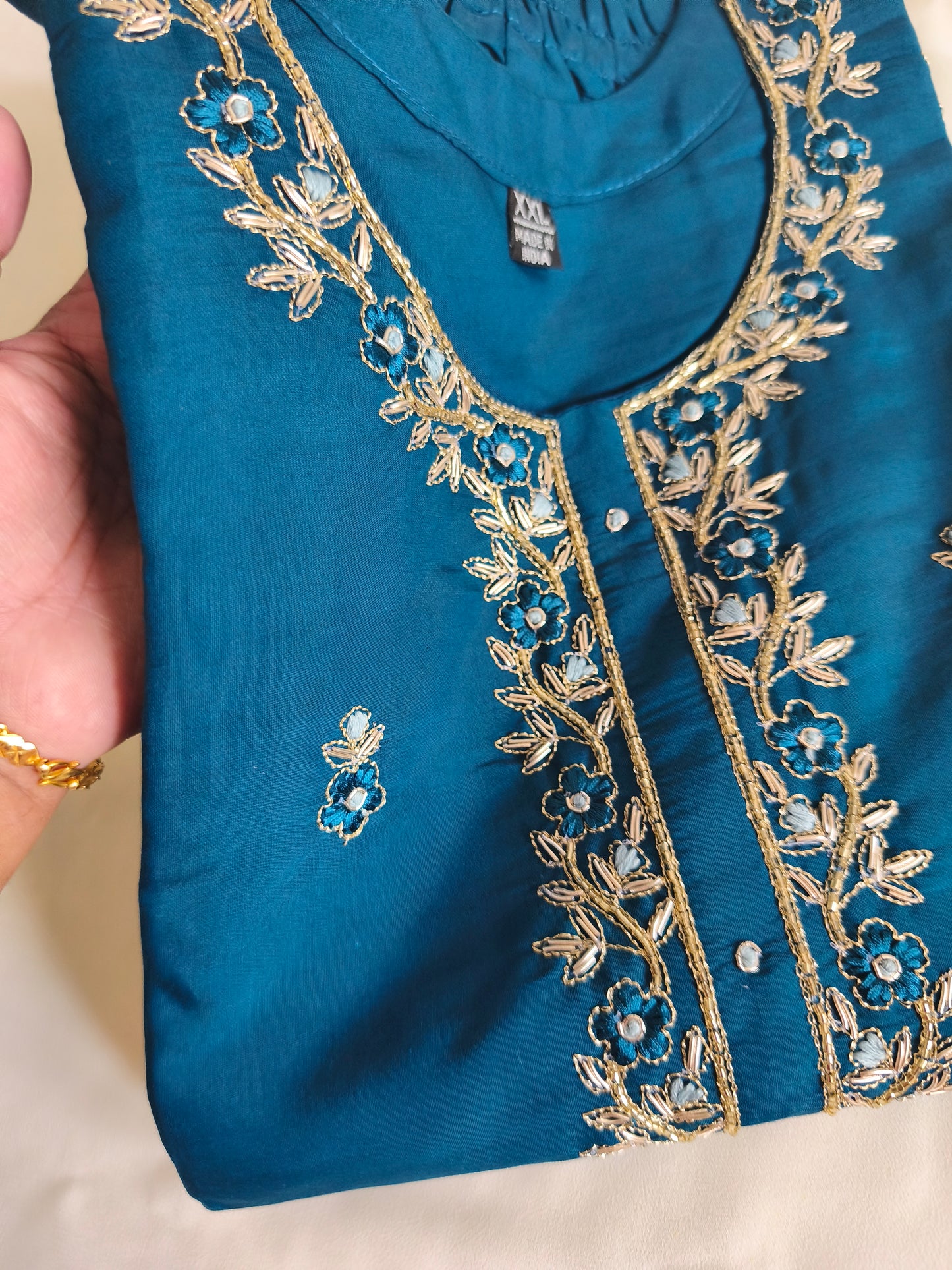 Teal blue Readymade Shalwar