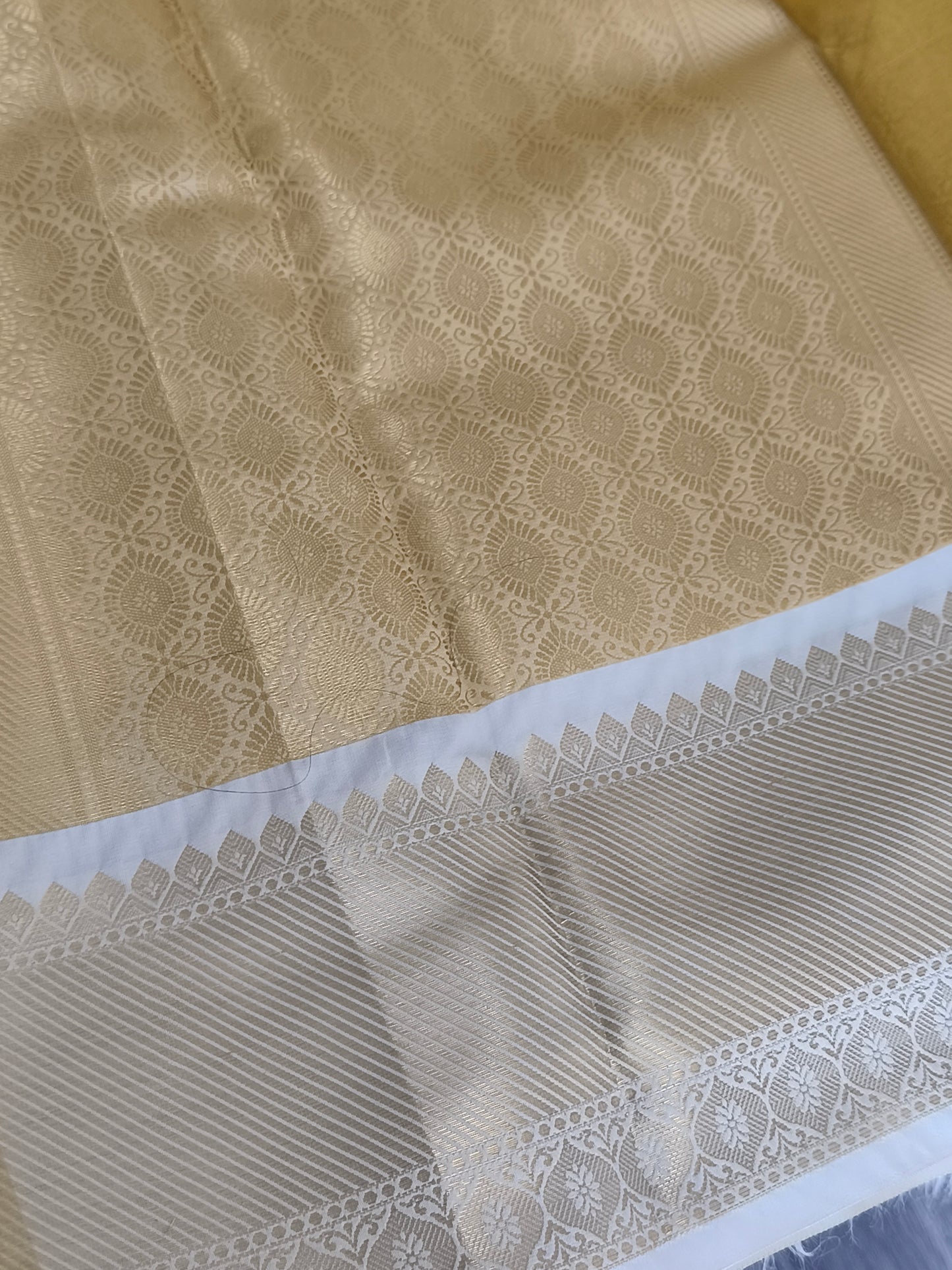 Gold finish Tissue silk saree