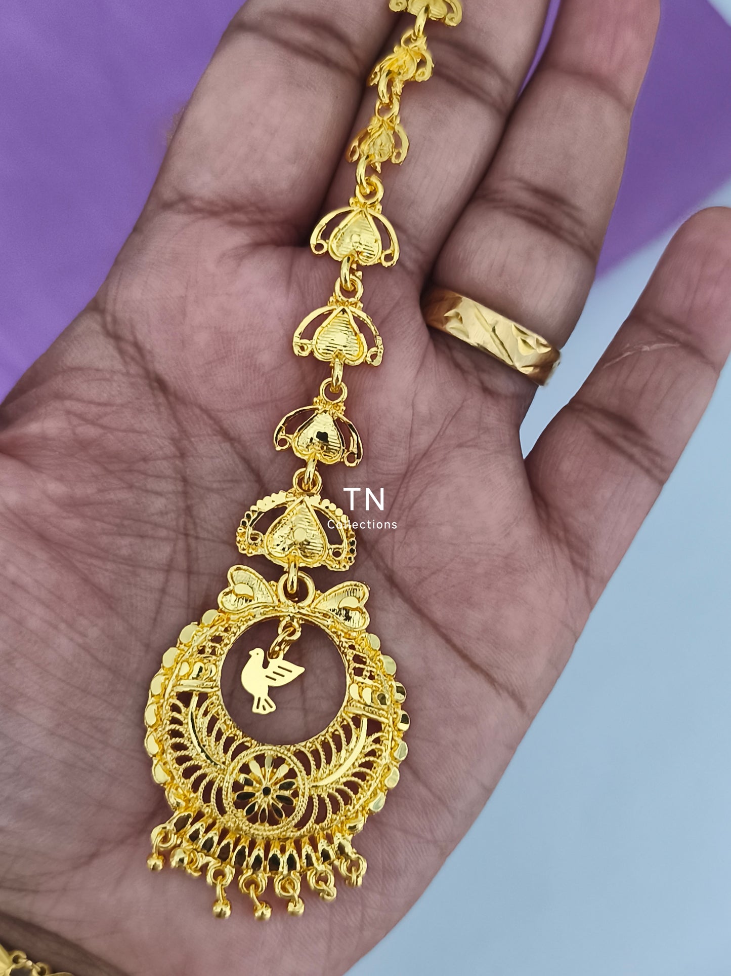 Long Gold Plated Tikka