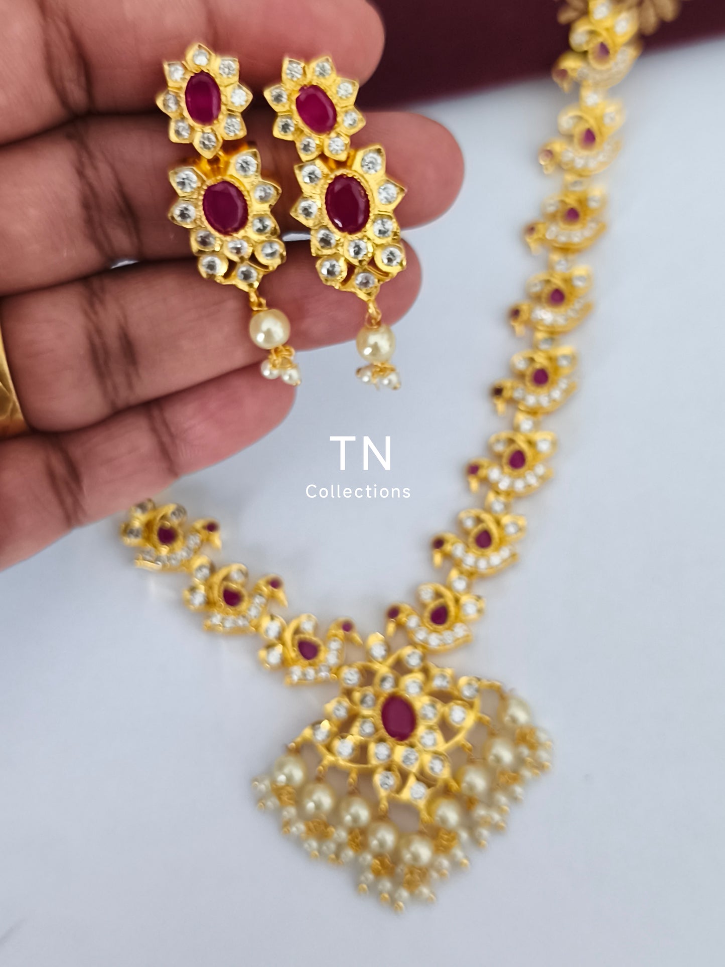 Gold Finish Necklace (Attiyal)
