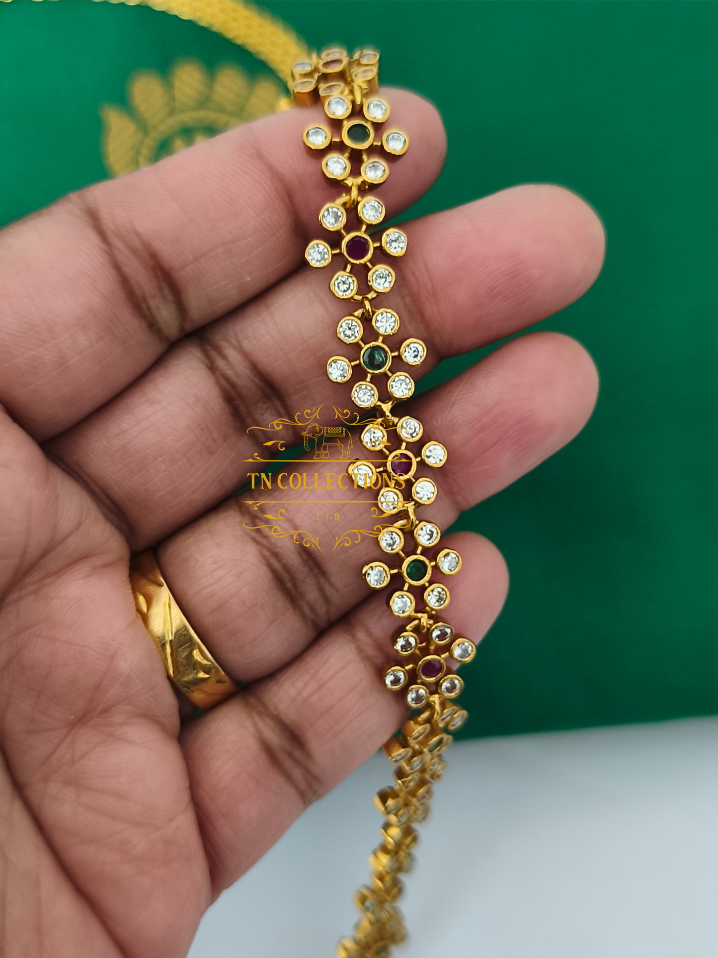 Matte Finish Floral Design Hip Chain