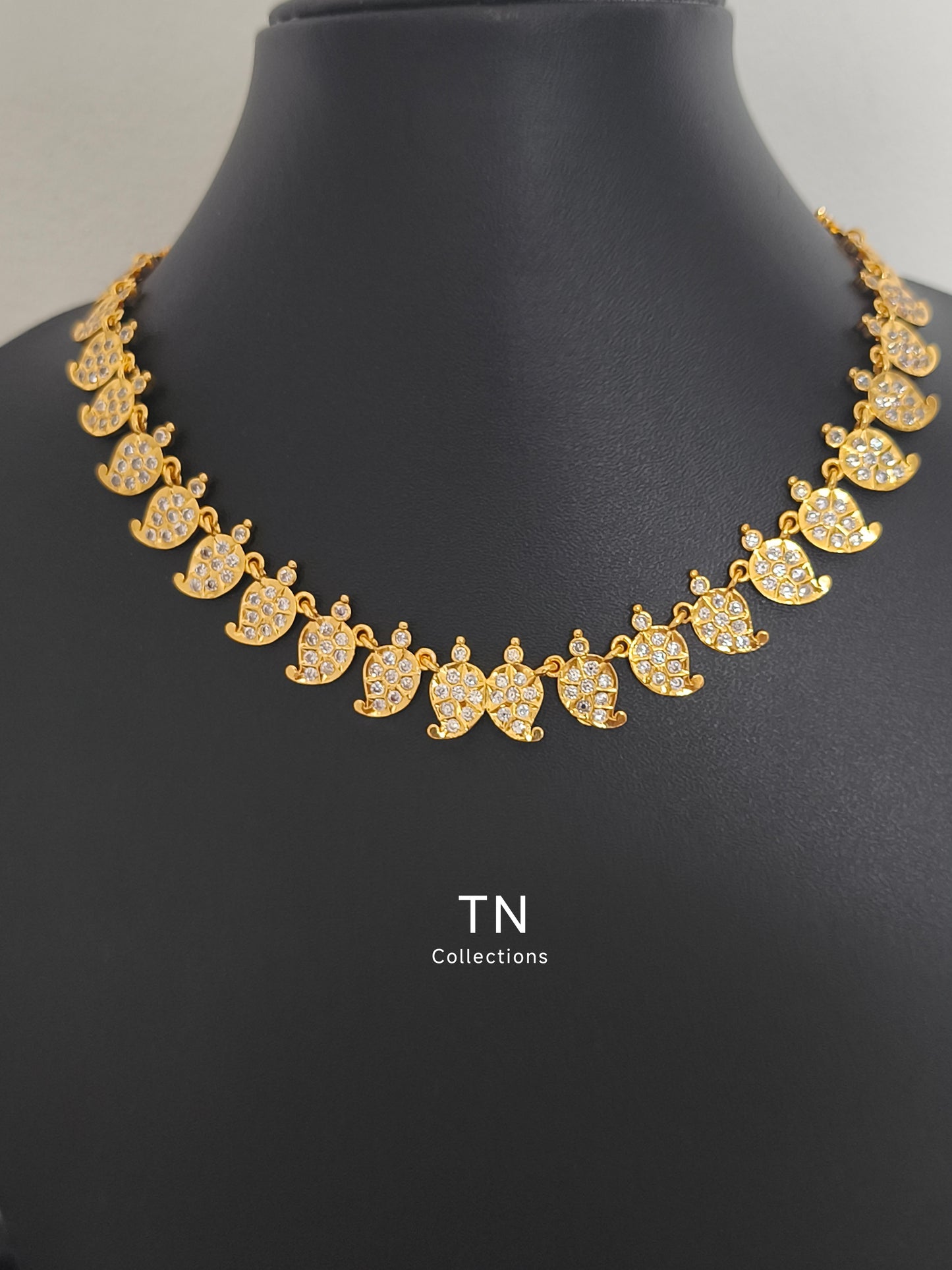 Micro gold plated Traditional Mango Attiyal with Earrings