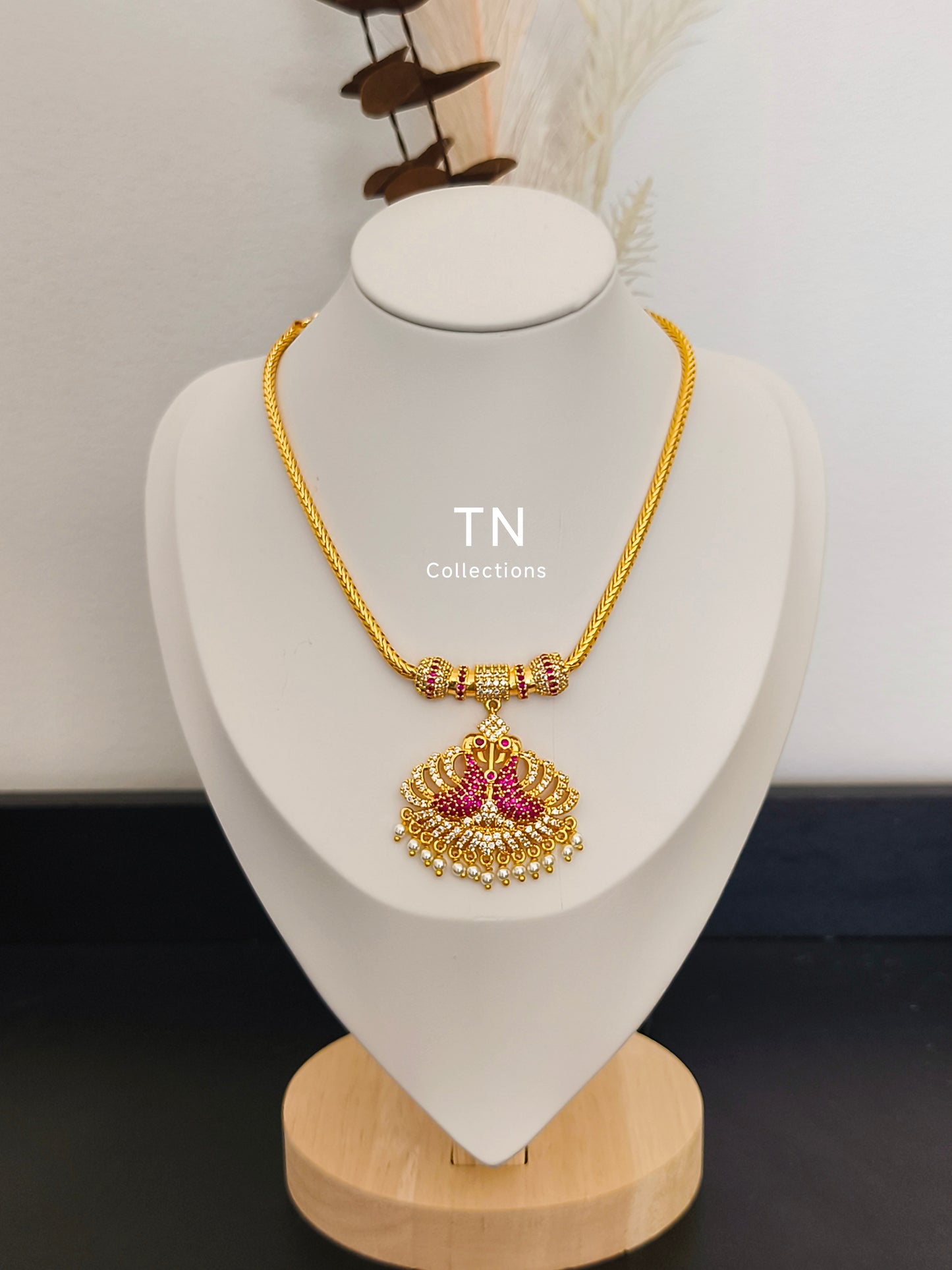 Micro gold plated Peacock Necklace