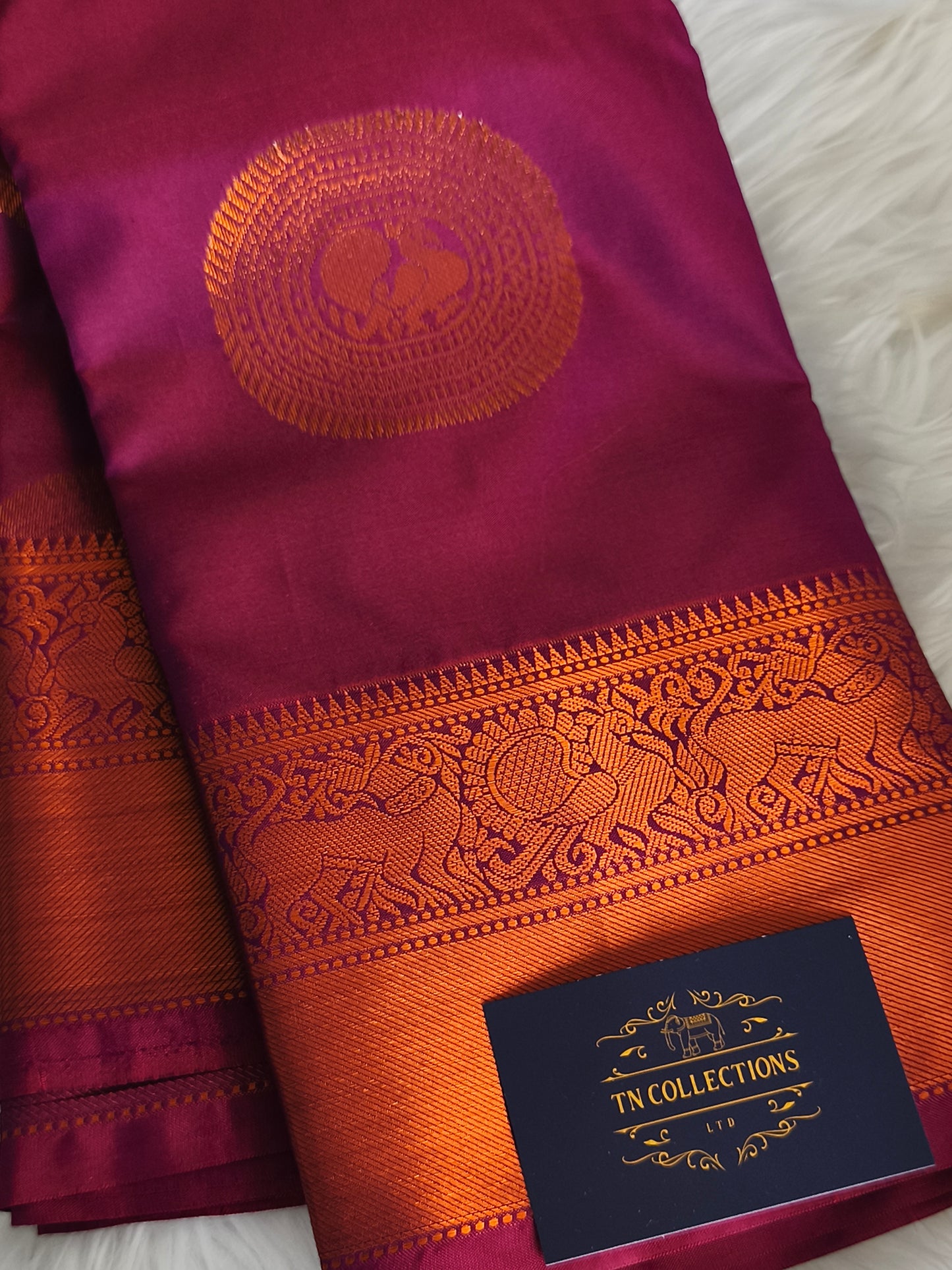 Traditional Kanchi embossed Soft Silk saree