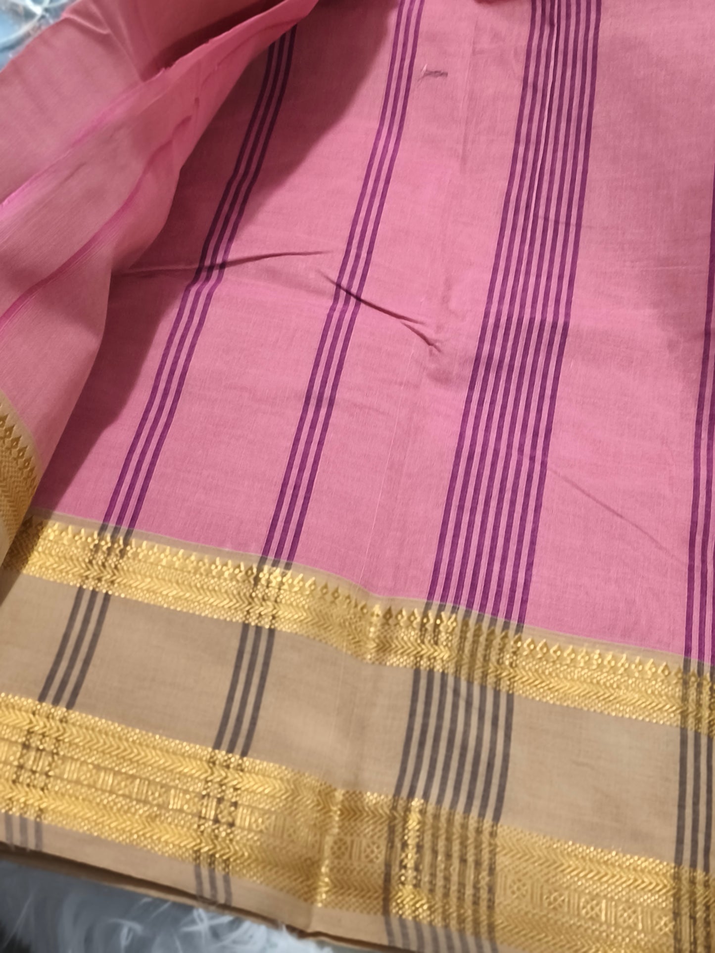 Pink Chettinad Pure cotton Saree