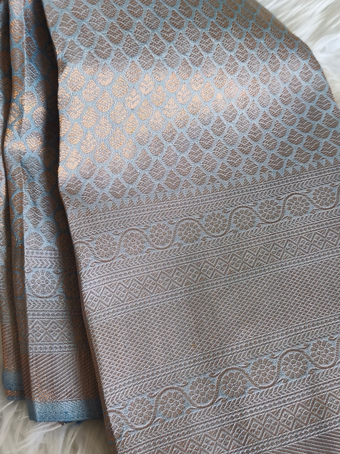 Soft Kubera Pattu Saree with running blouse and rich pallu