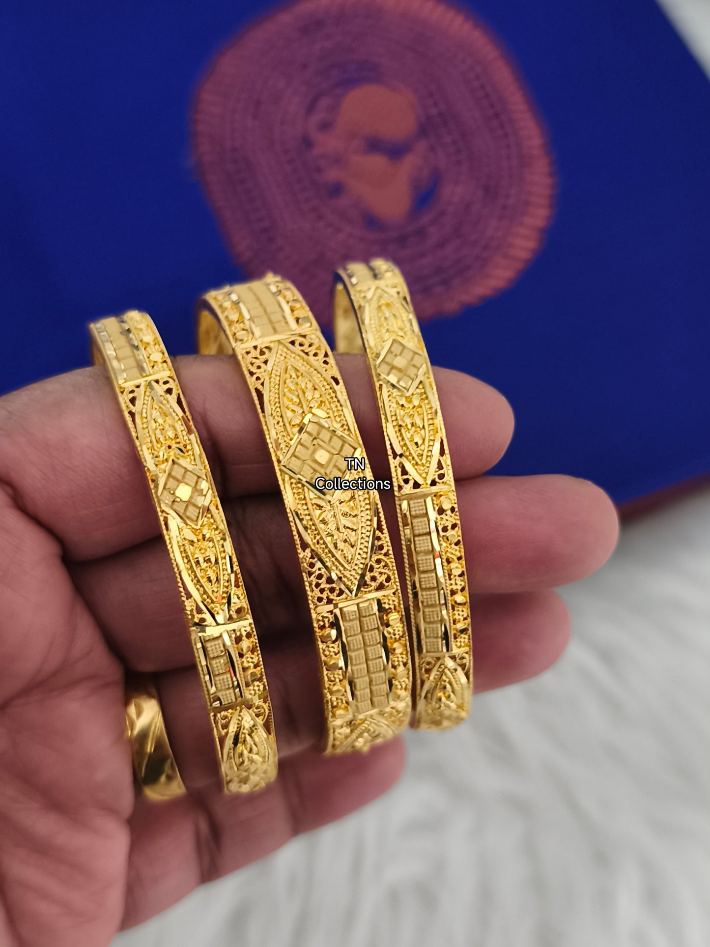 One gram gold forming Bangles Set (Size 2.6)