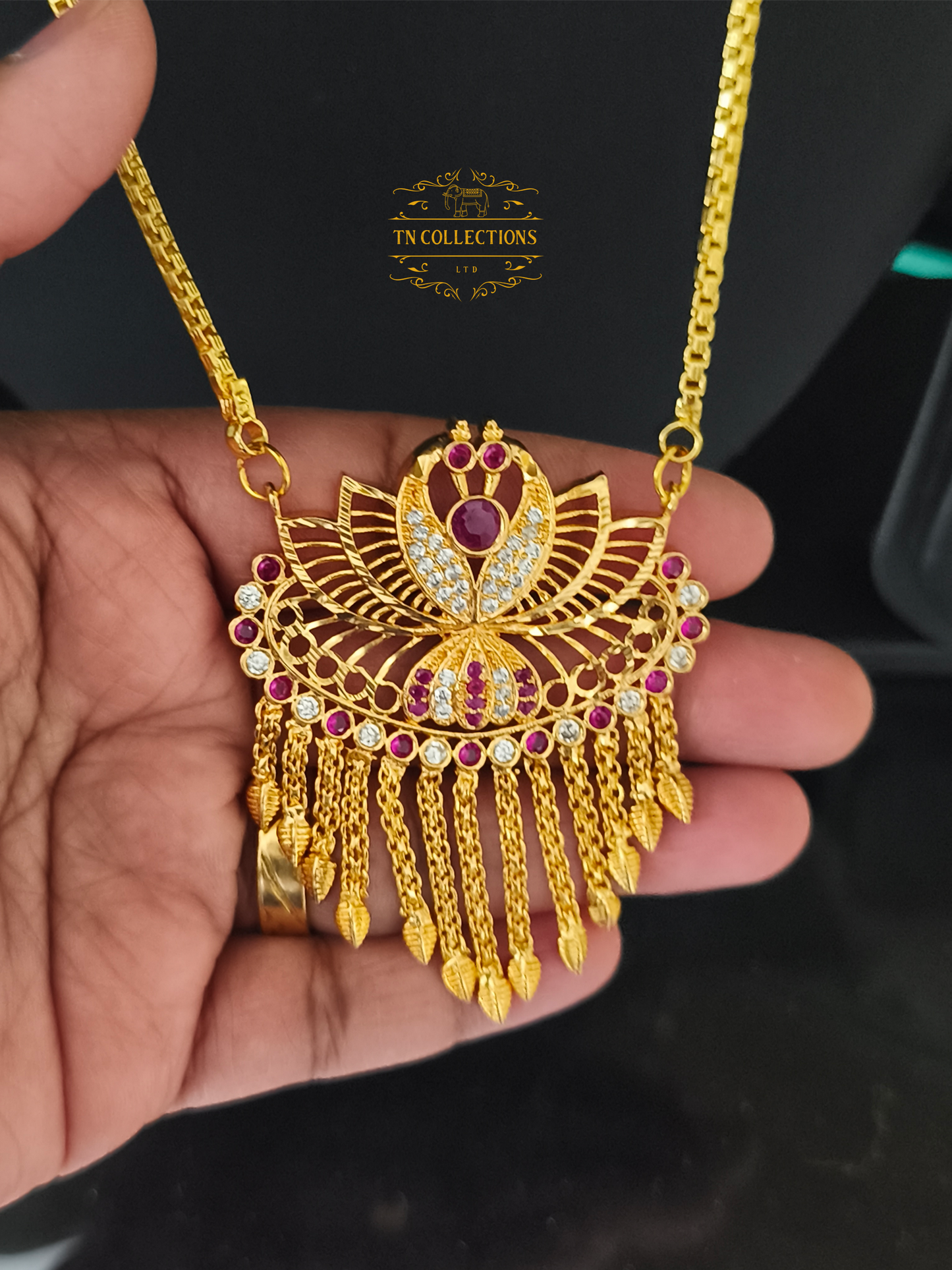 Micro gold plated Peacock Pathakkam