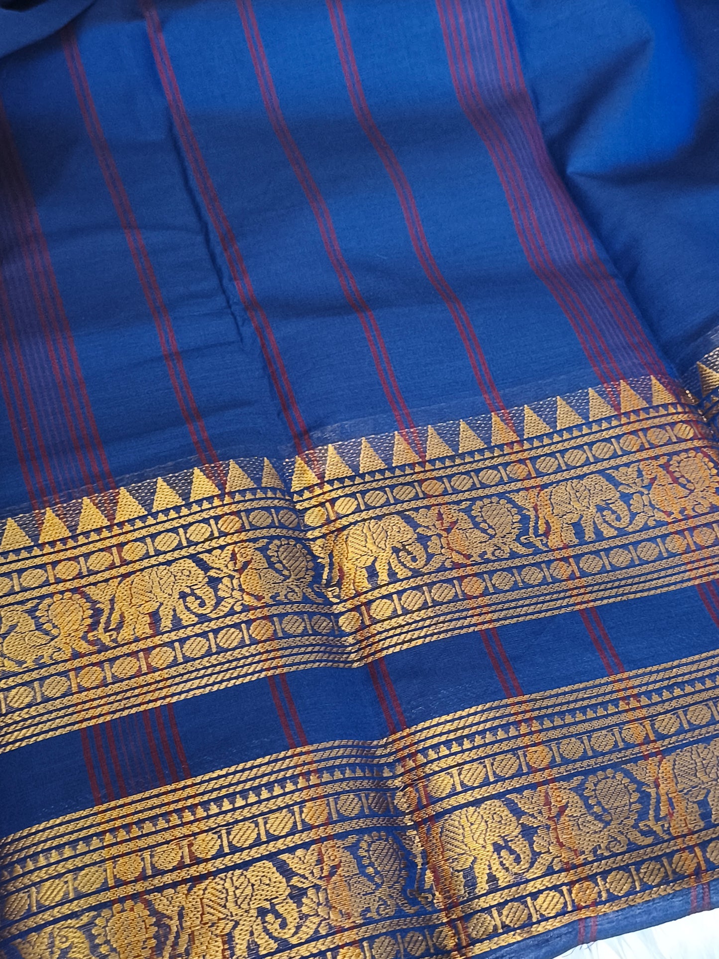 Pure handloom kanchi cotton saree