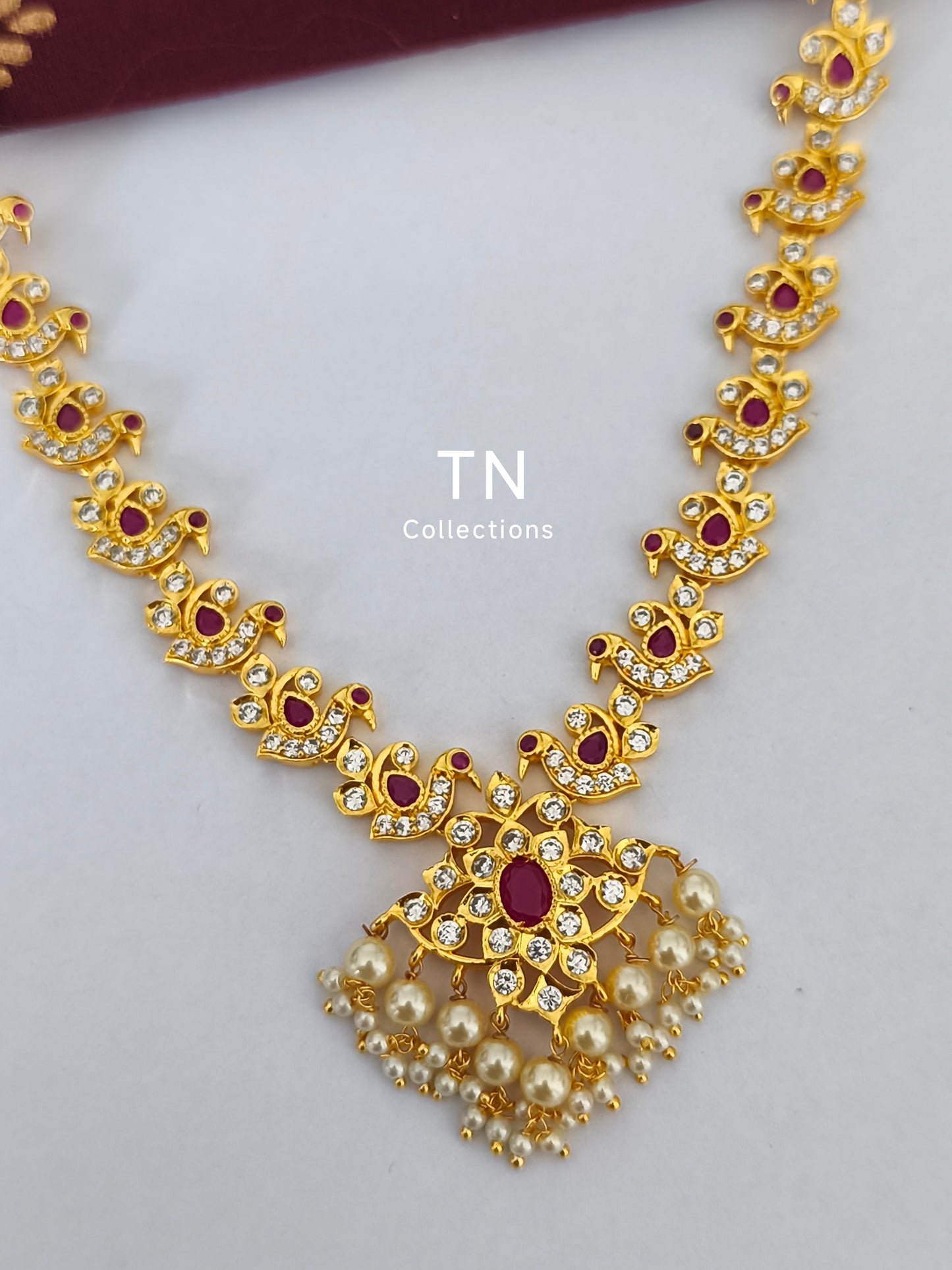 Gold Finish Necklace (Attiyal)