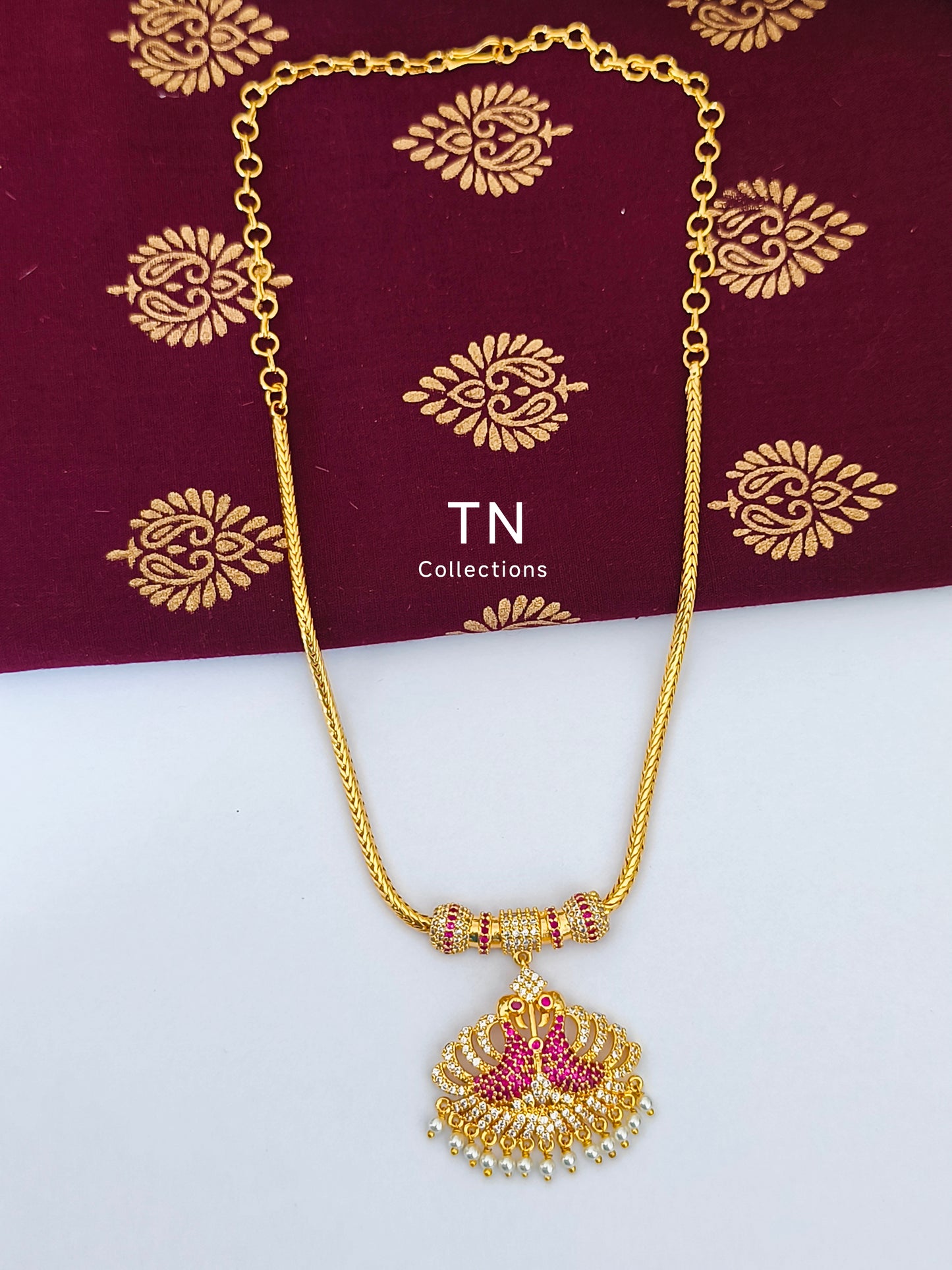 Micro gold plated Peacock Necklace