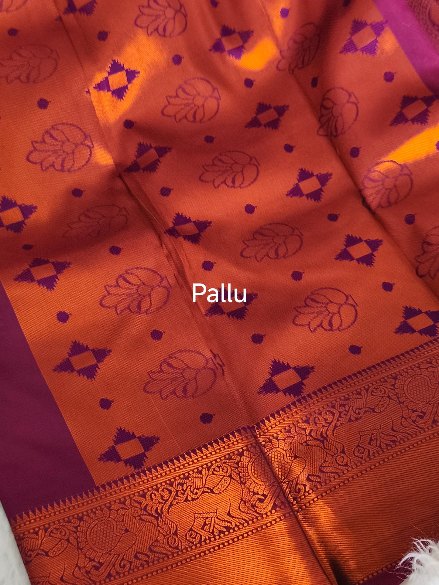 Traditional Kanchi embossed Soft Silk saree