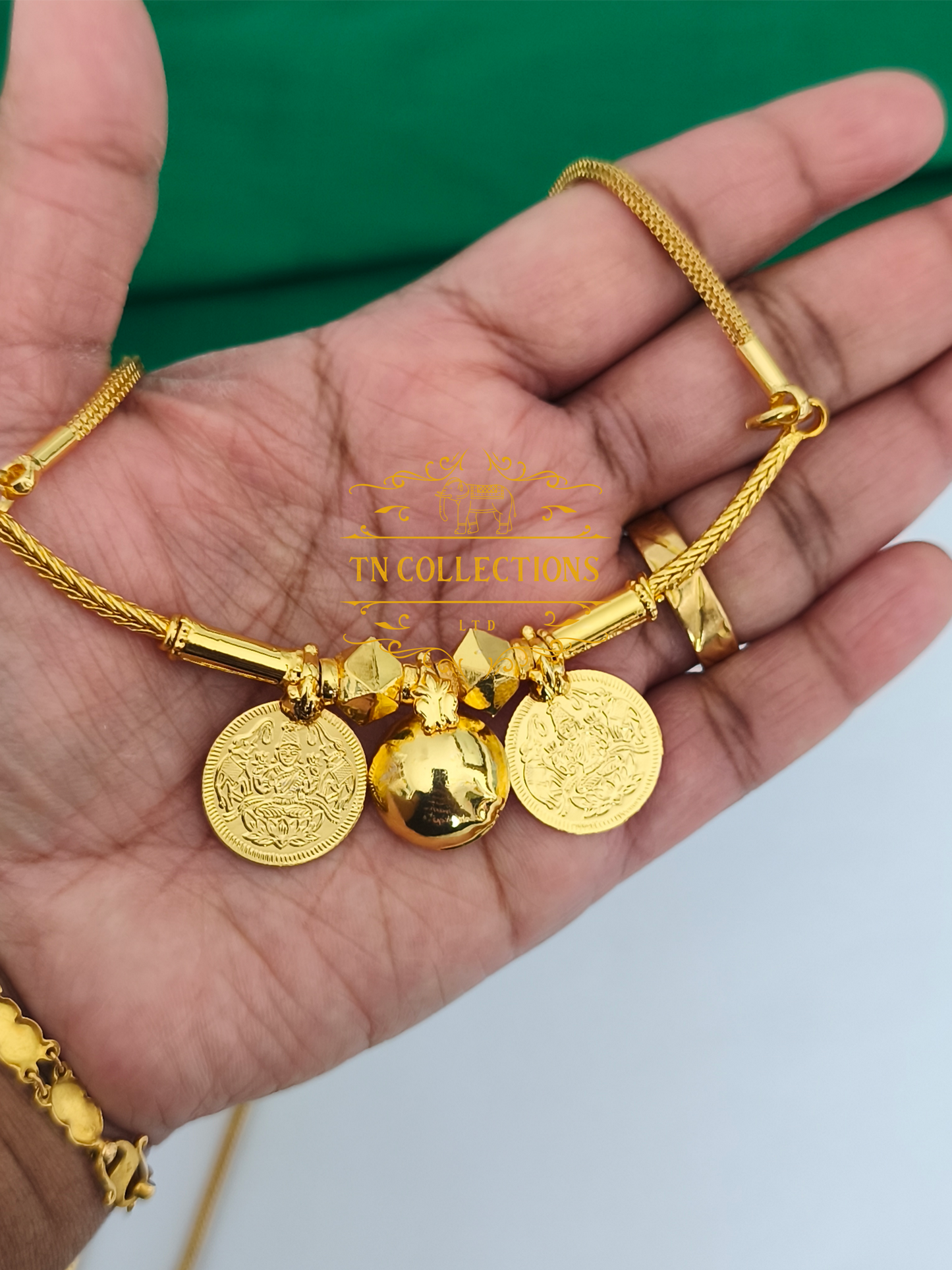 One gram gold plated Traditional Southindian style Thalichain (Thirumangalyam)