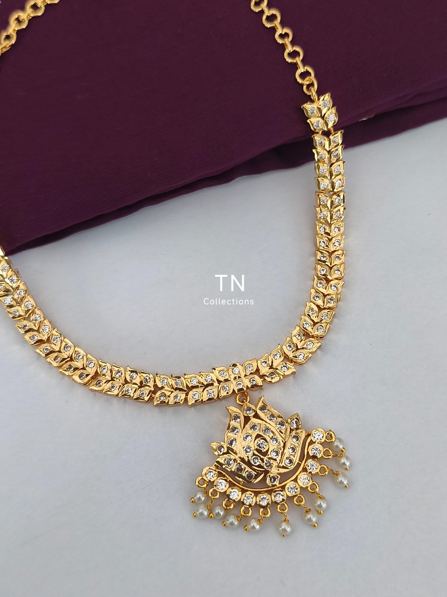 Micro gold plated Lotus Design Semi Bridal Set