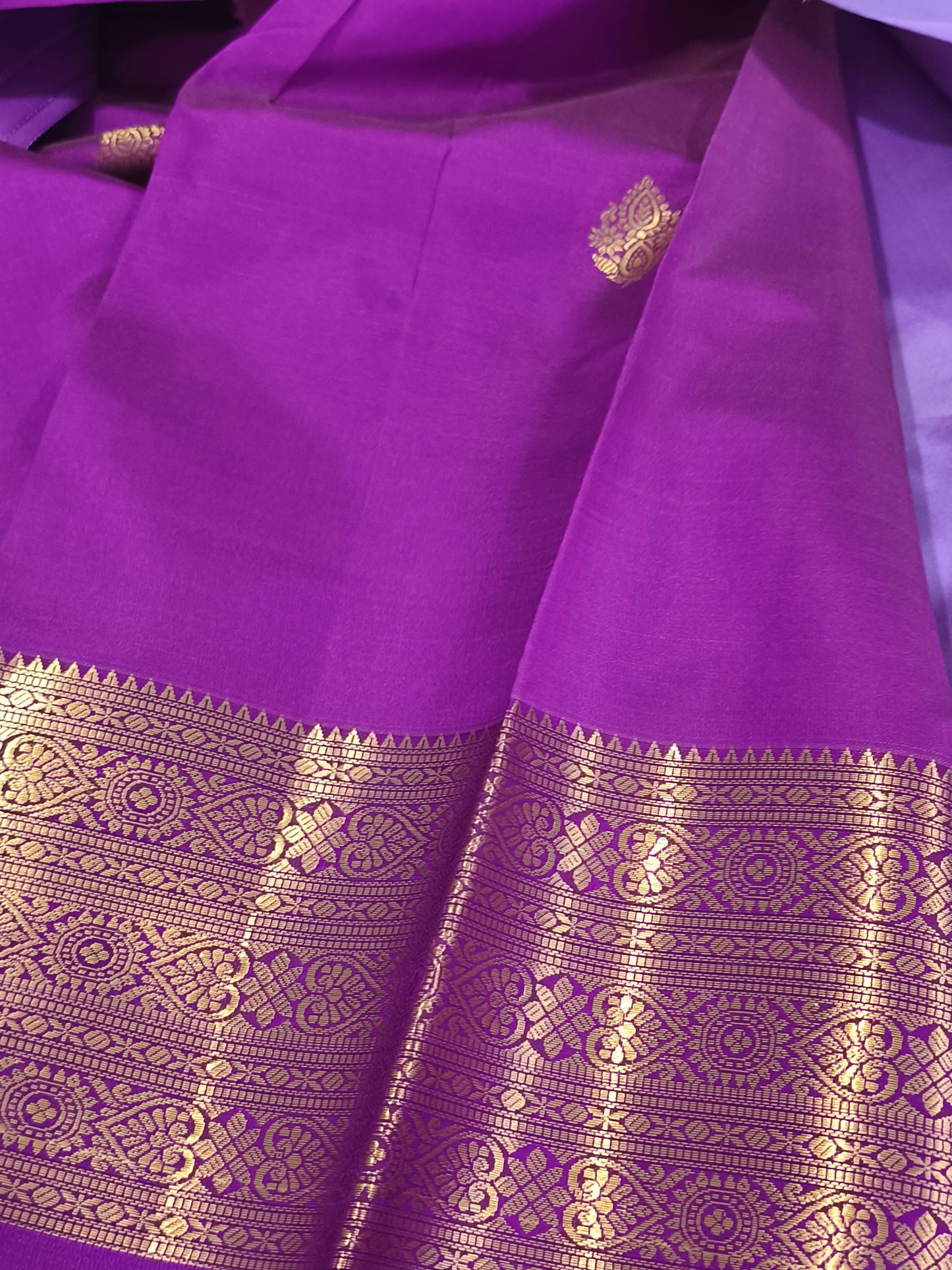 Luxury Semi Soft Silk Saree (Lavender)