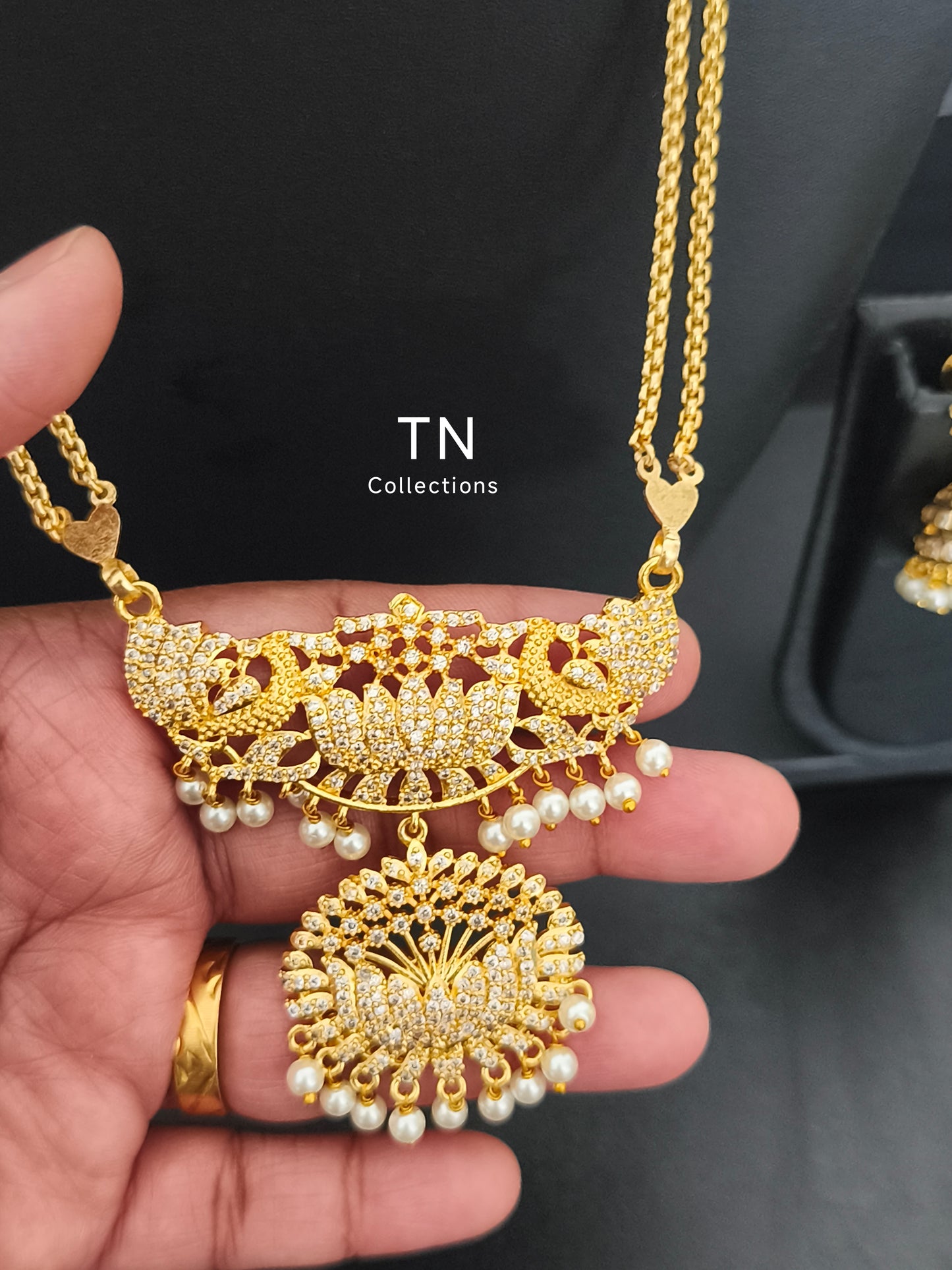 Full white stone Traditional jewellery set