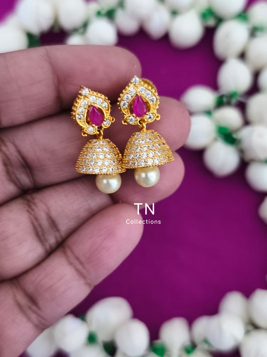 AD Gold Finish Kids Earrings