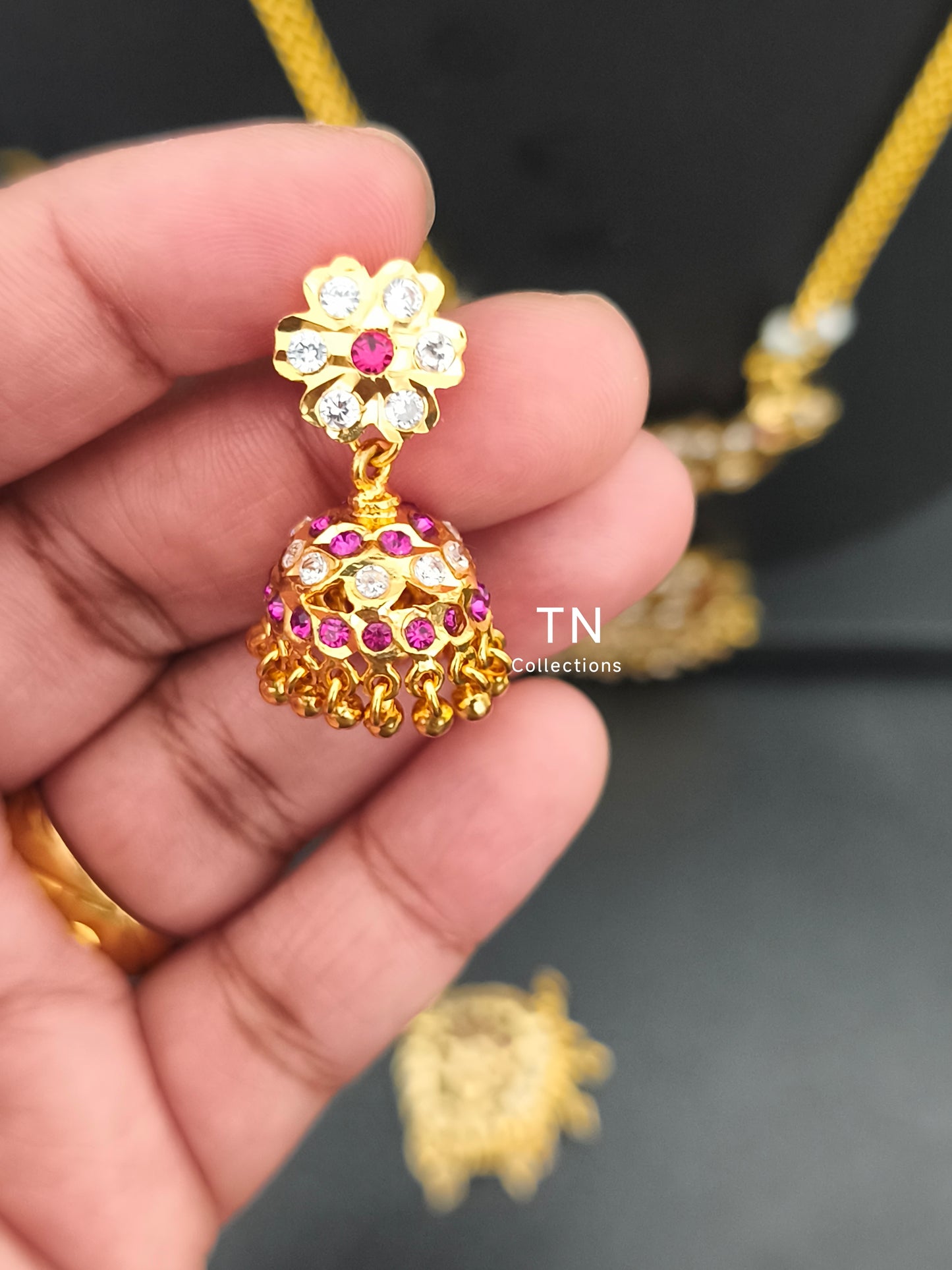 Micro gold plated Traditional Semi Bridal pathakkam Set