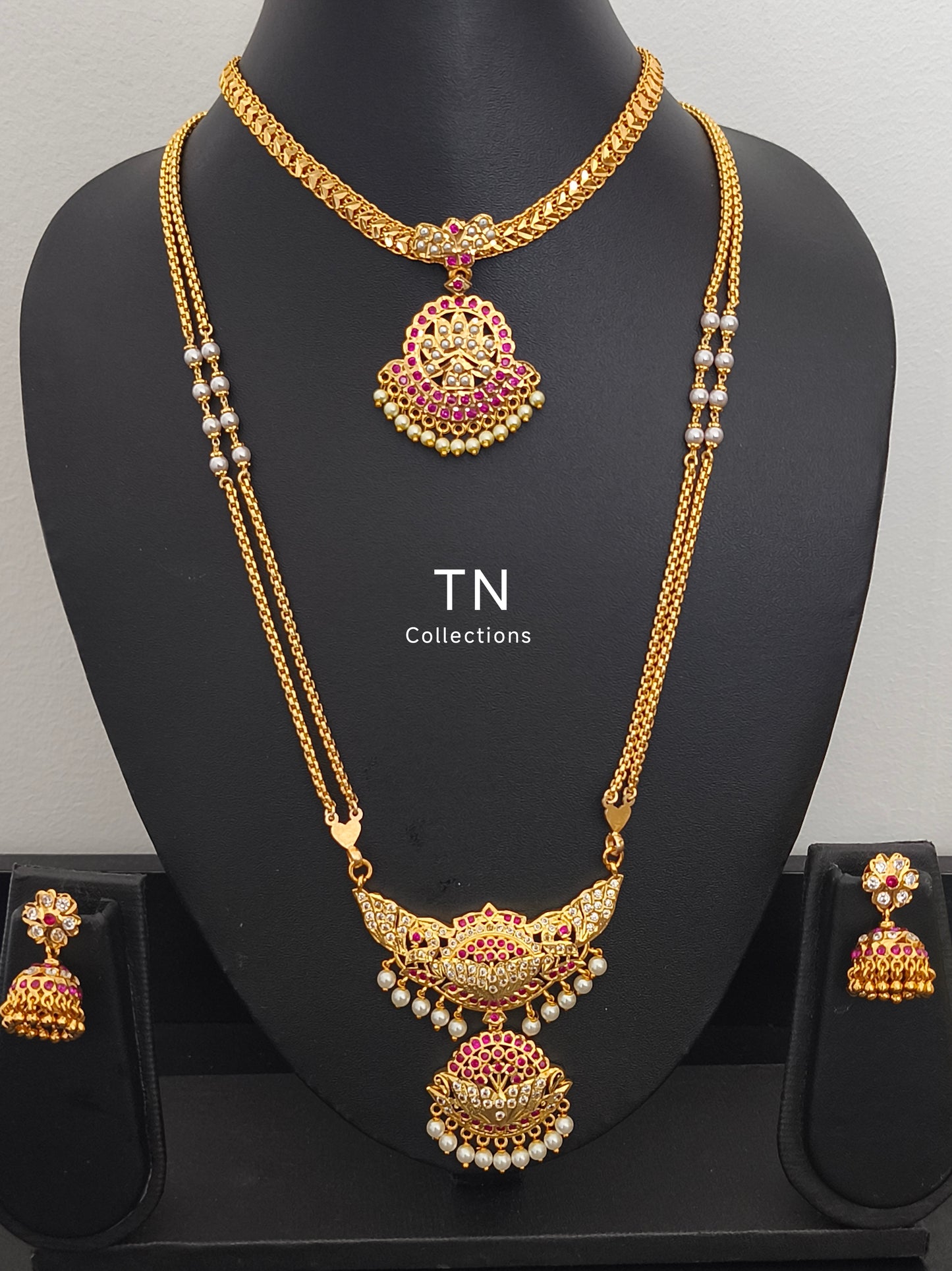 Traditional Micro gold plated pathakkam with attiyal Set