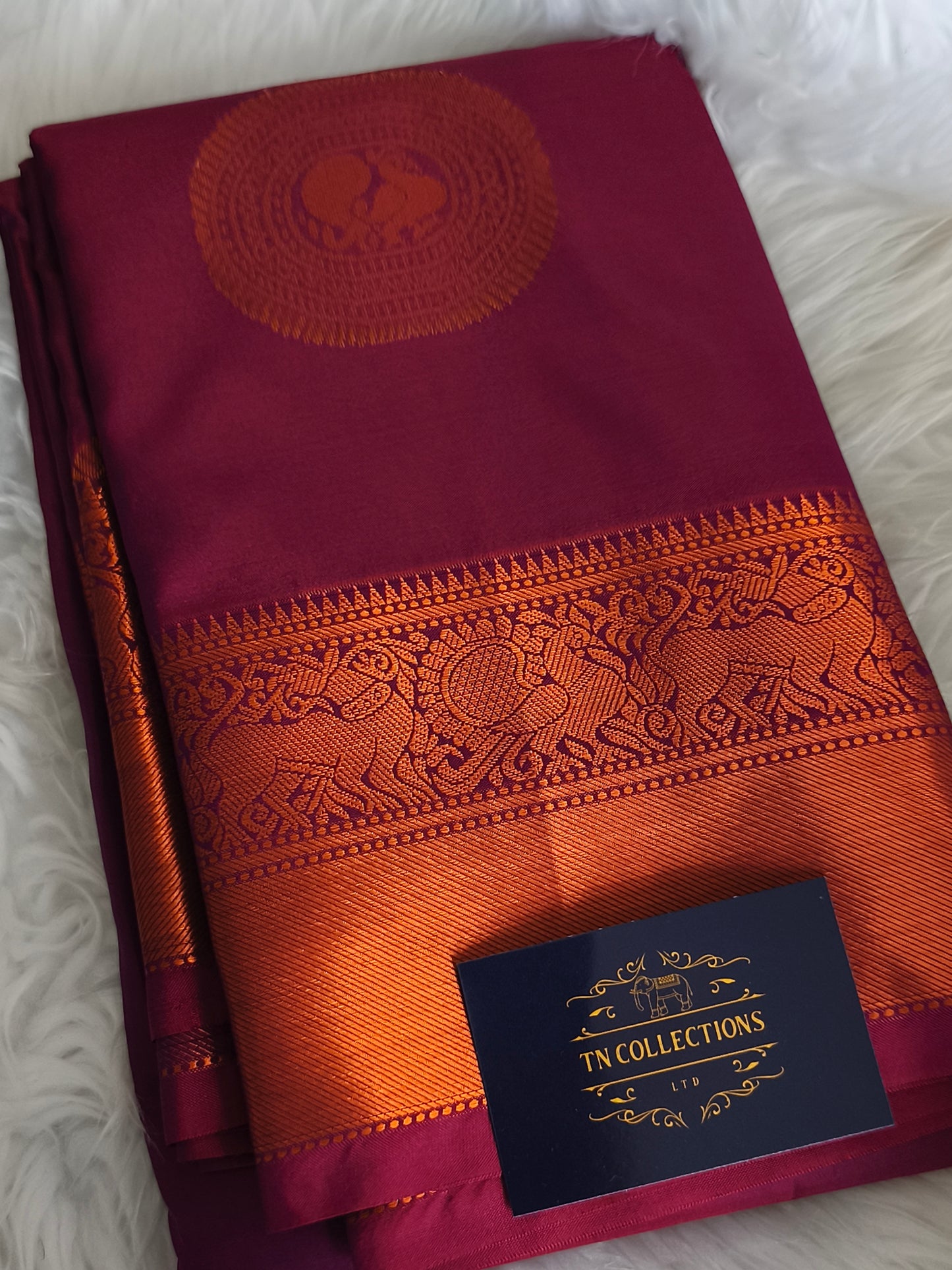 Traditional Kanchi embossed Soft Silk saree