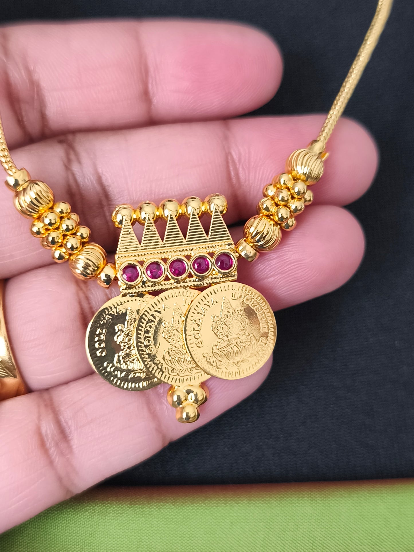 Gold plated Simple coin necklace