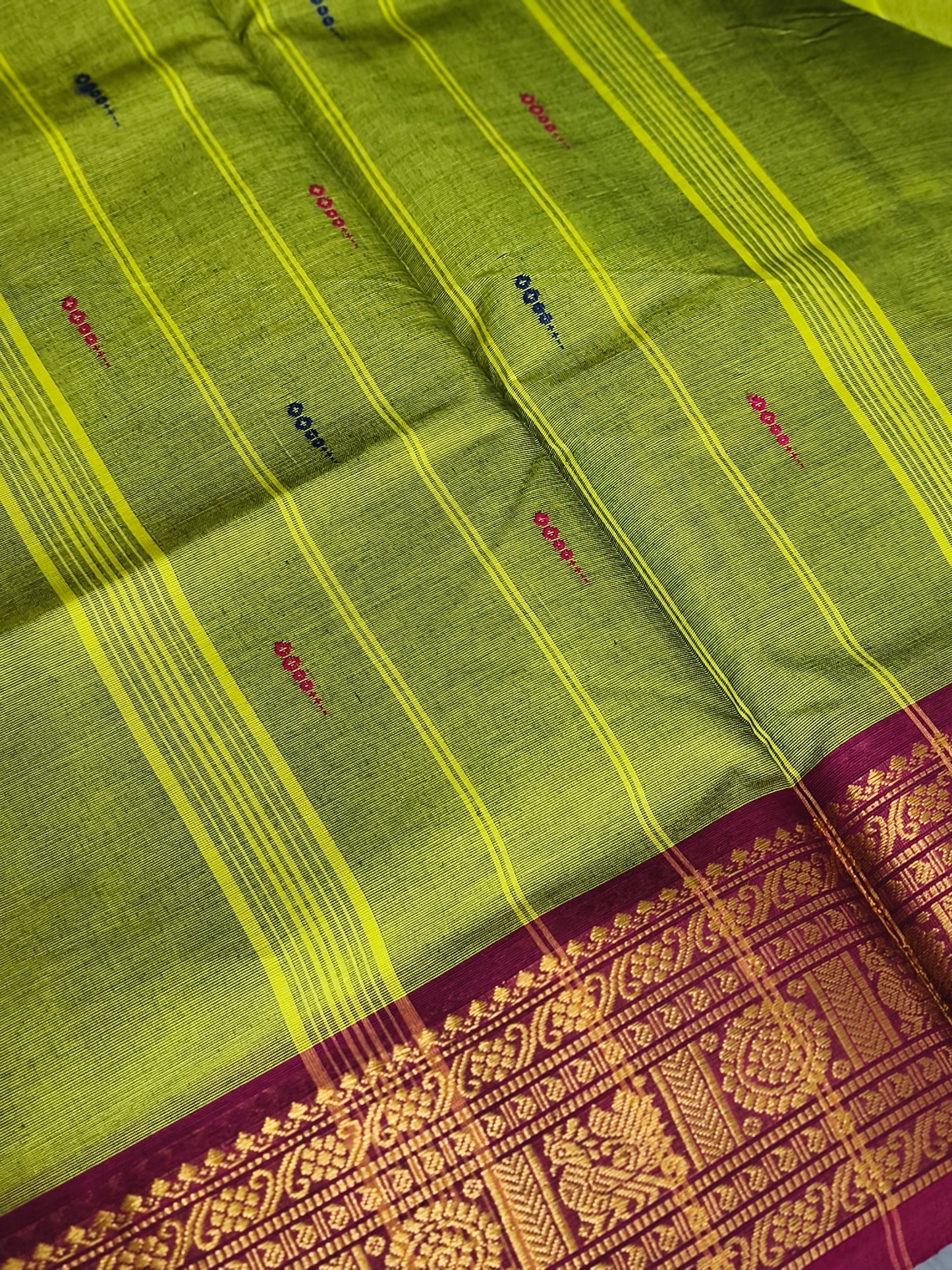 Pure handloom Kanchi Cotton Saree