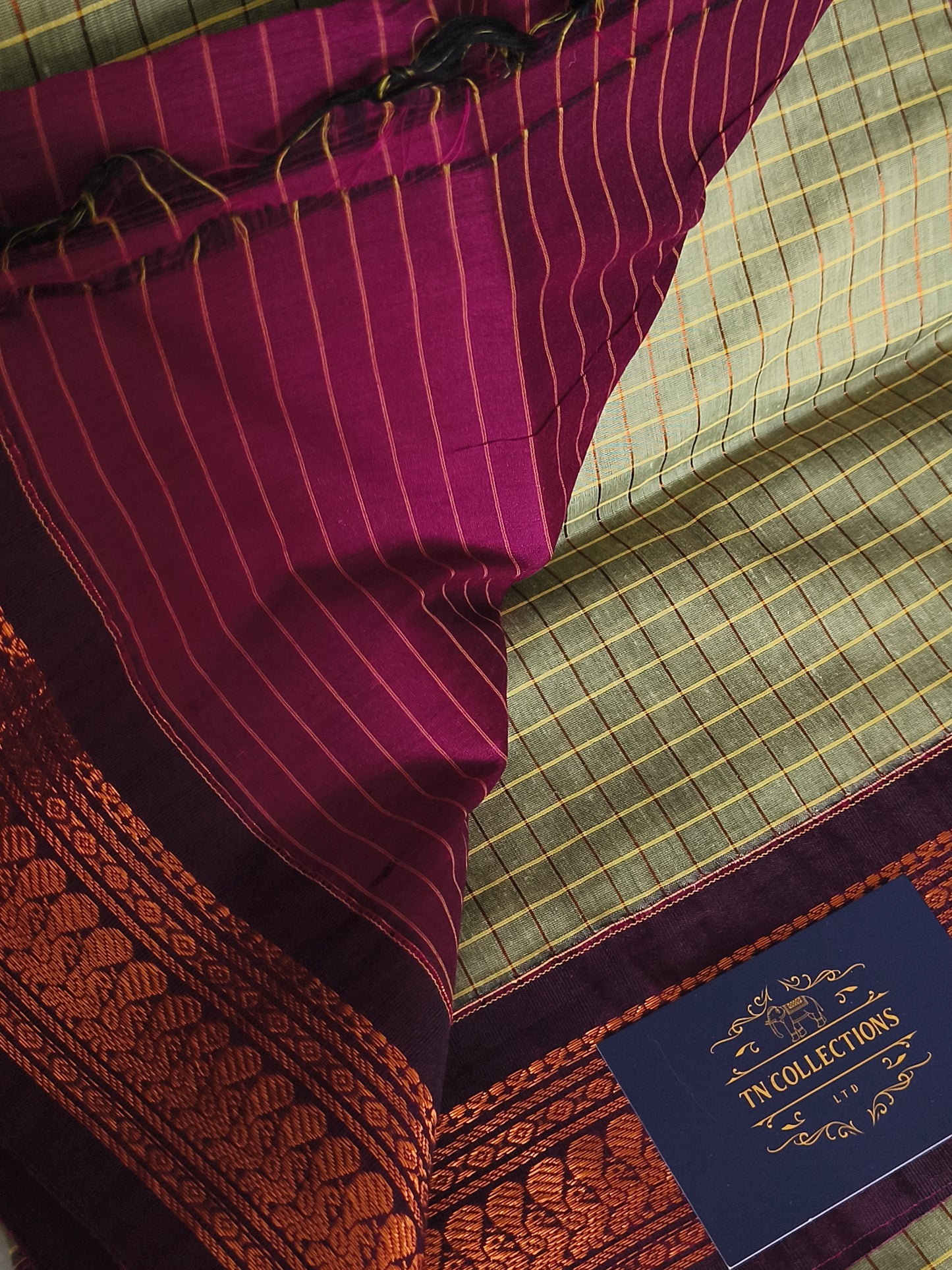 Checked Design Kalyani cotton Pattu Saree