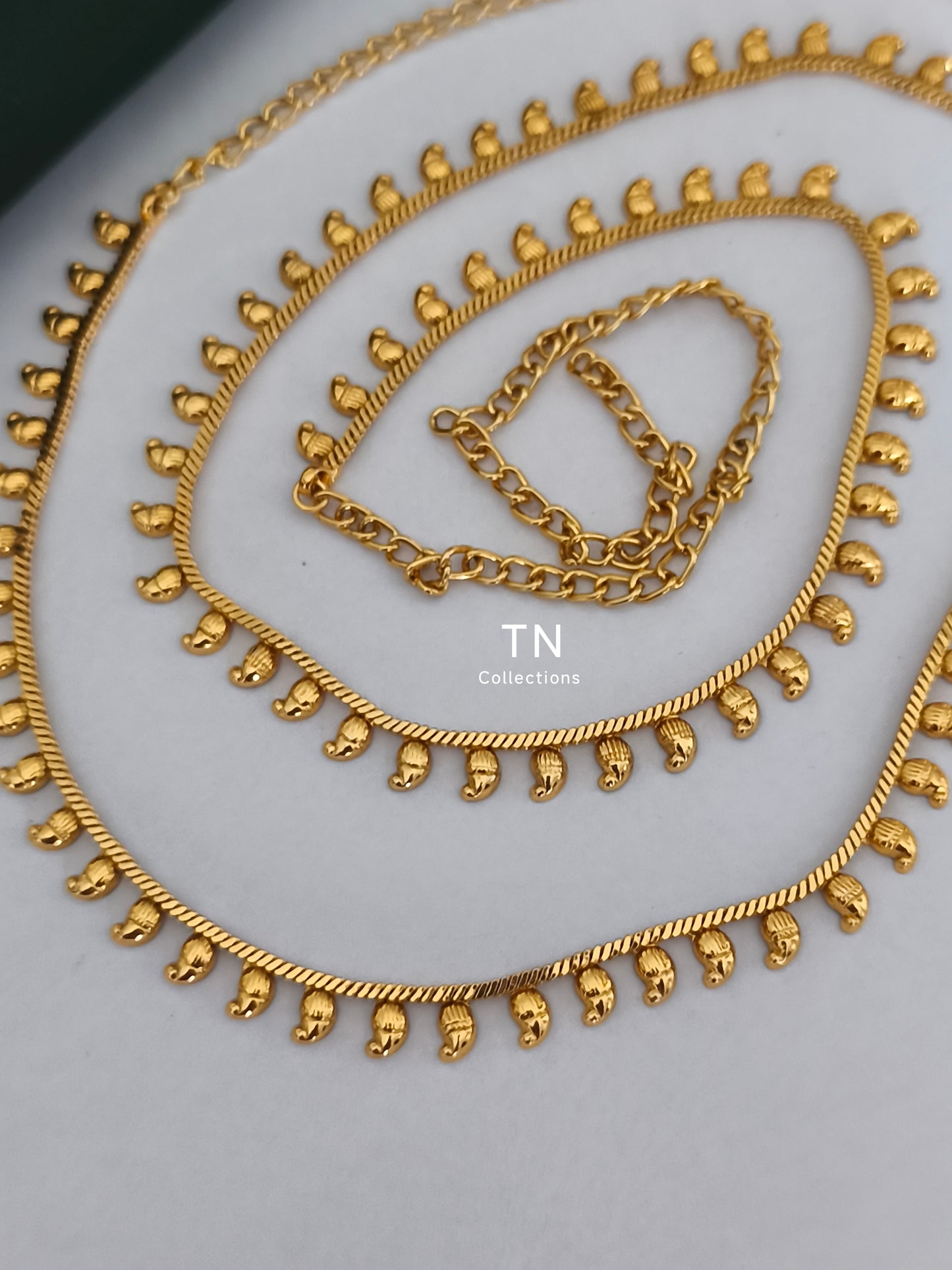 Antique Polish Simple Mango Design Hip Chain