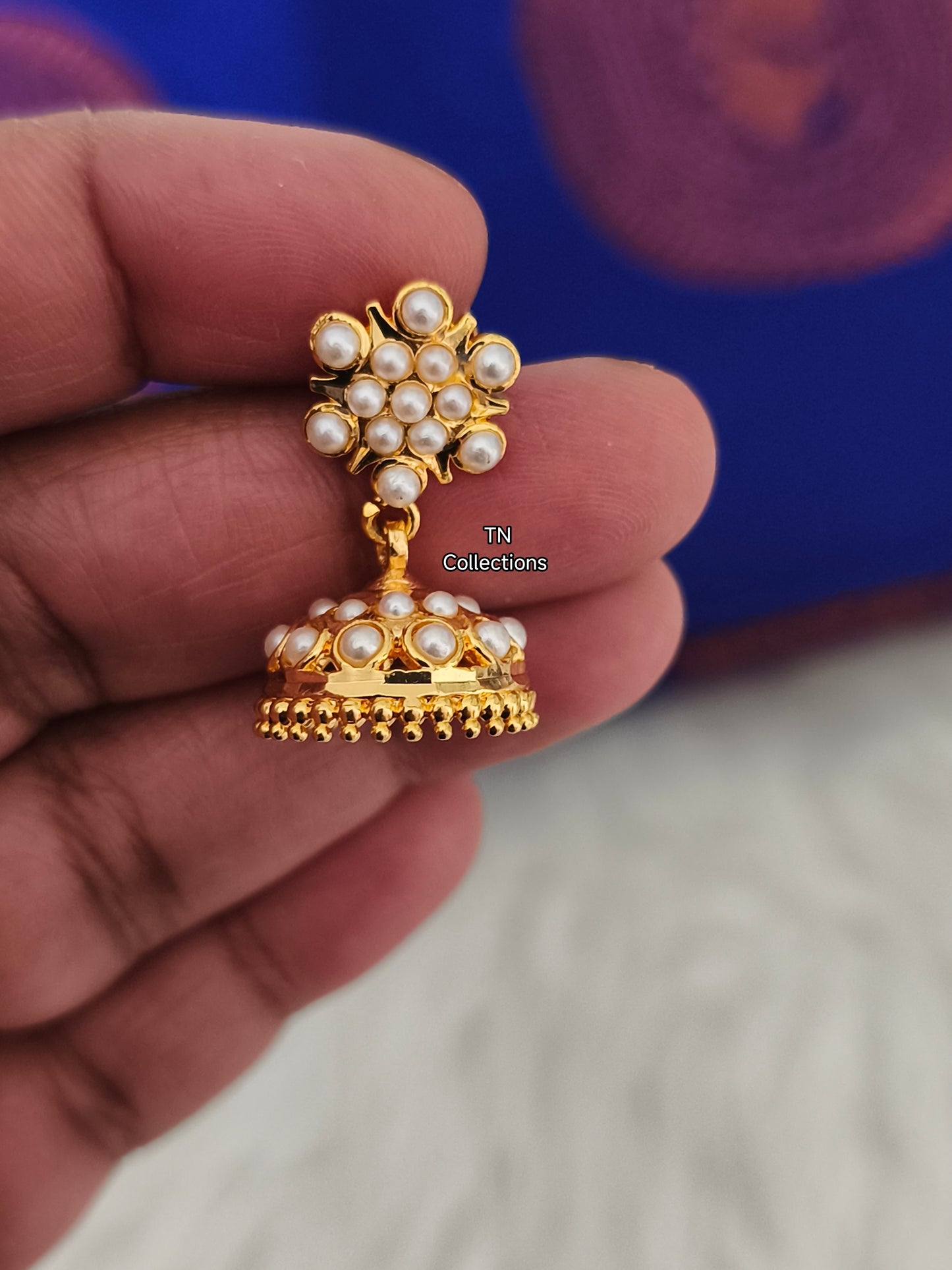 Gold Plated Pearl Jimikki (Small size)