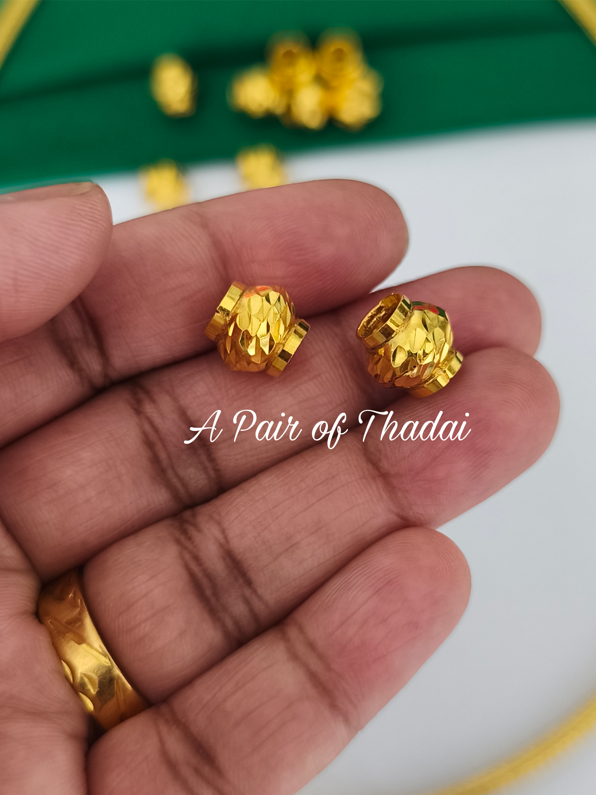22ct Gold Plated Traditional Hindu Thalikodi with Amman thali & Coins (15- 19 Pawn thickness)