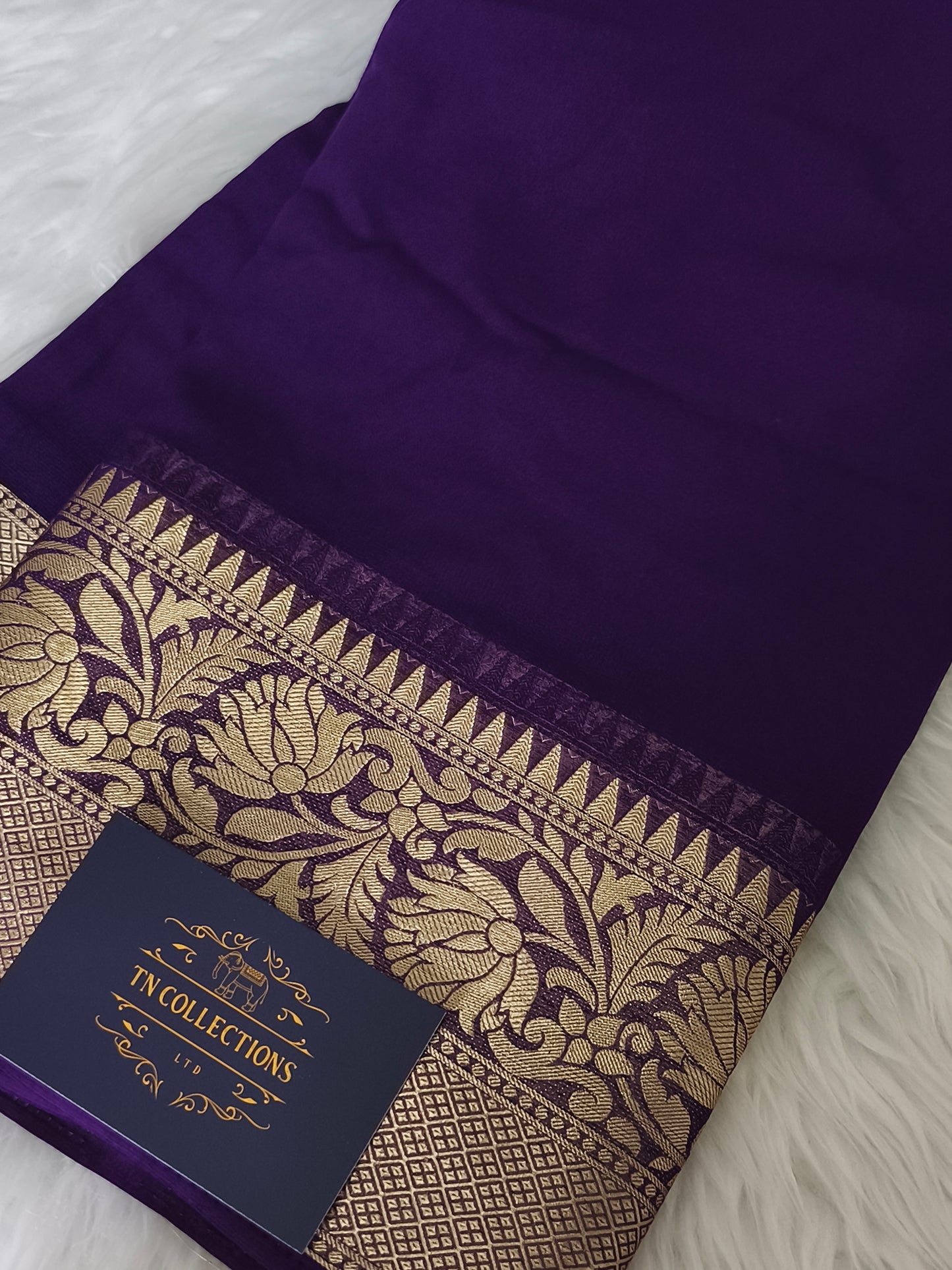 Purple Soft lightweight Chiffon Sarees