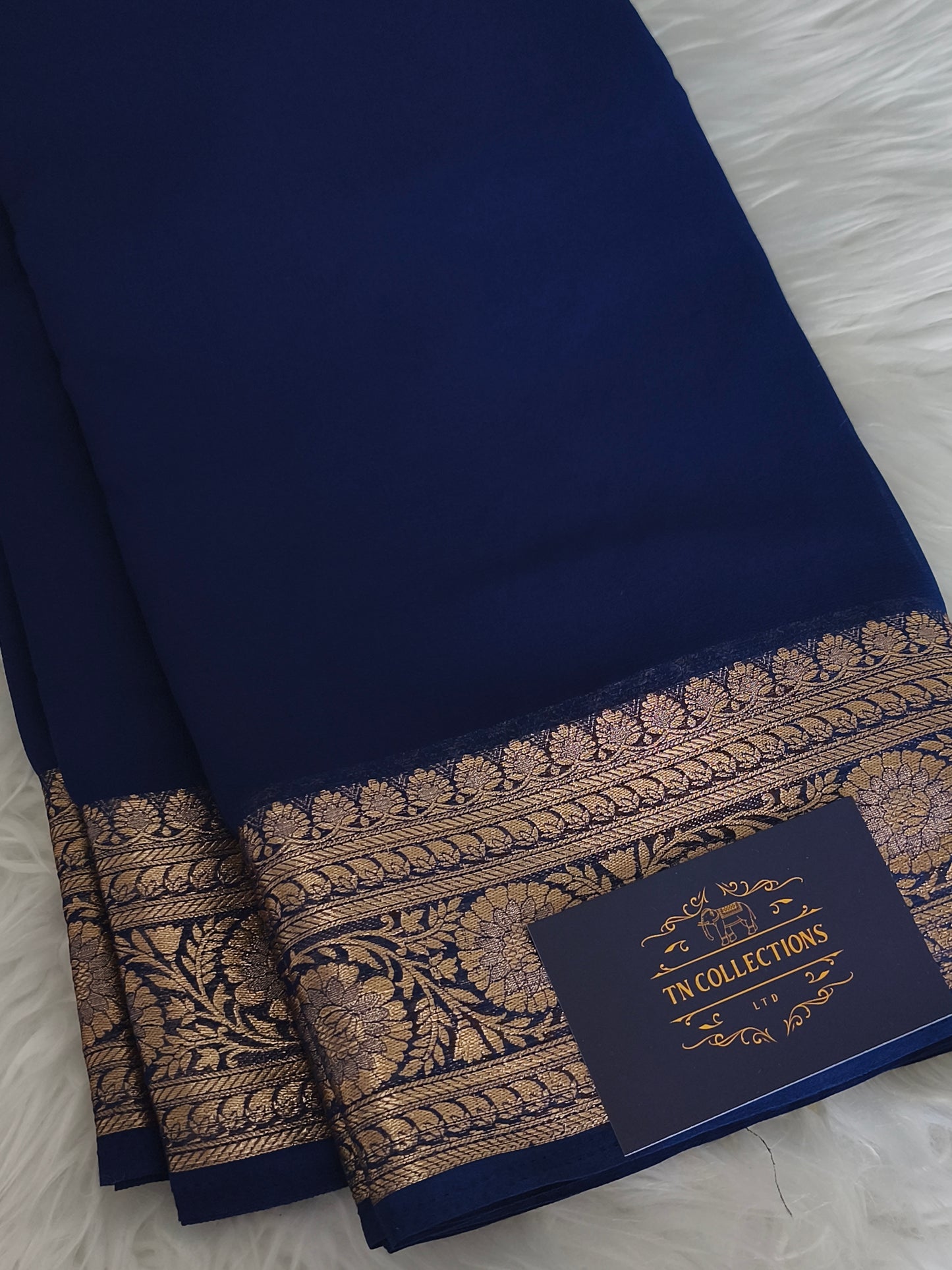 Blue Soft lightweight Chiffon Sarees