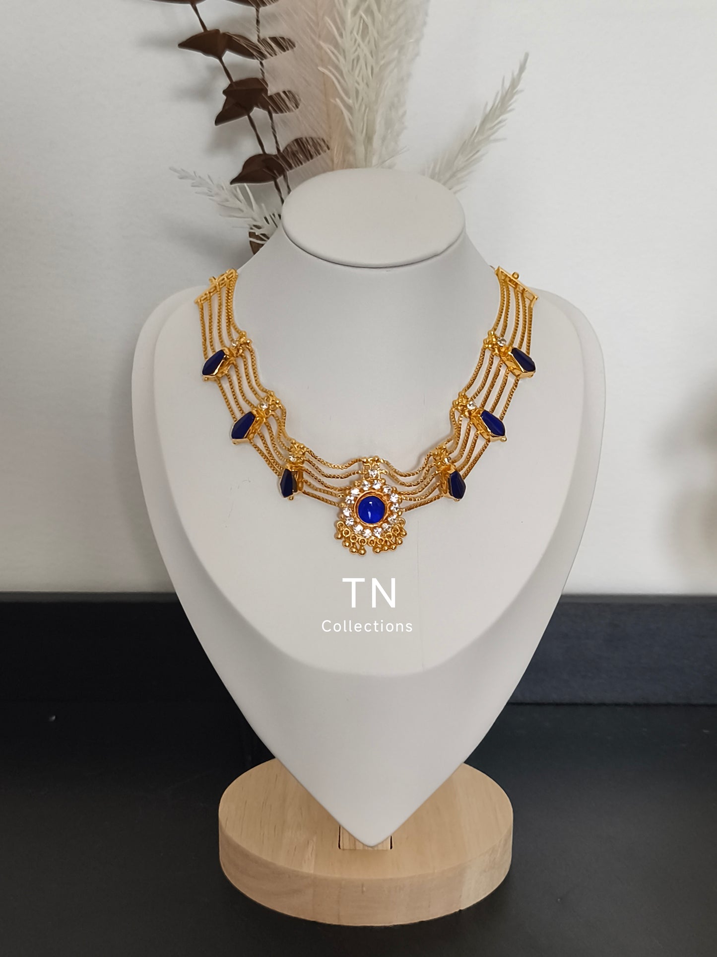 Micro gold finish AD Necklace with earrings