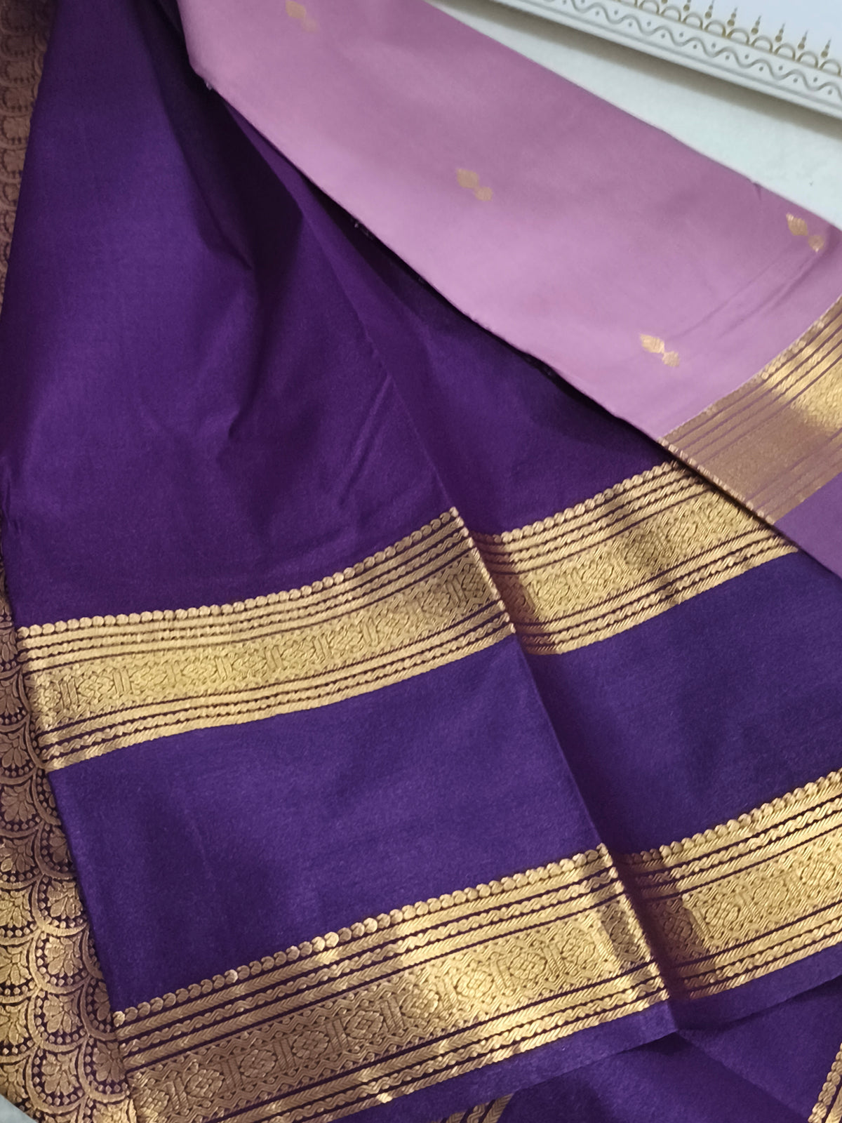 Trendy Semi Soft Silk Saree with contrast blouse and rich pallu