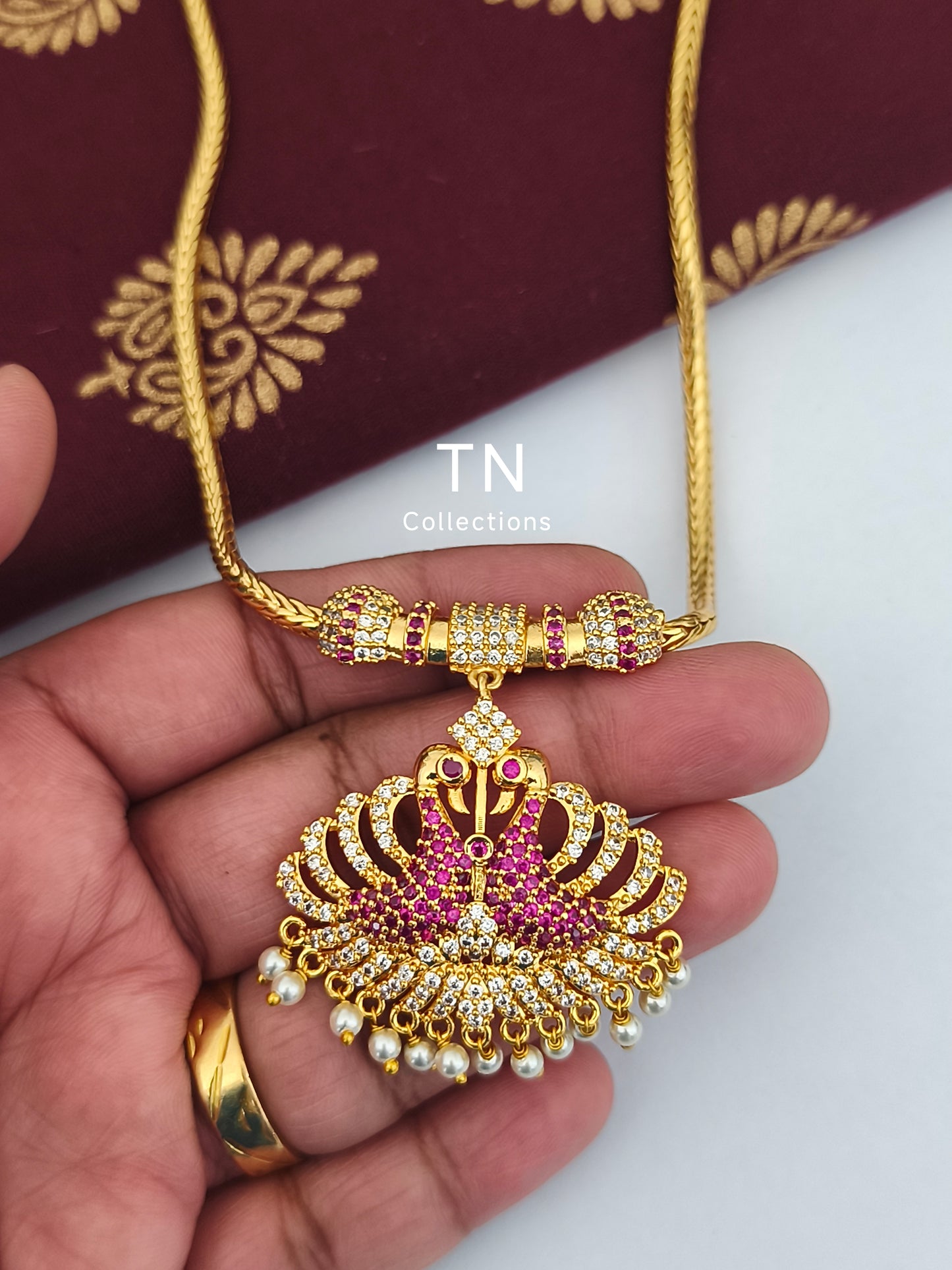 Micro gold plated Peacock Necklace