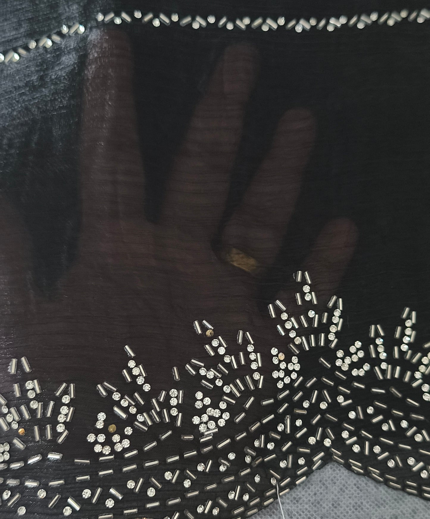 Black Fendy Chiffon Party saree