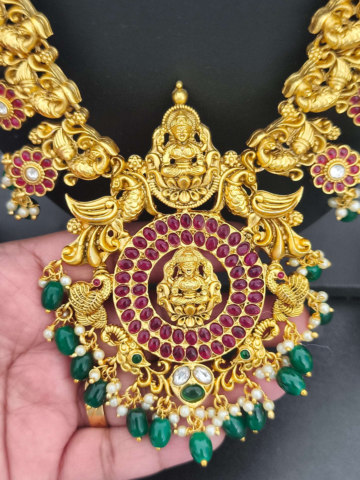 Antique finish long haaram