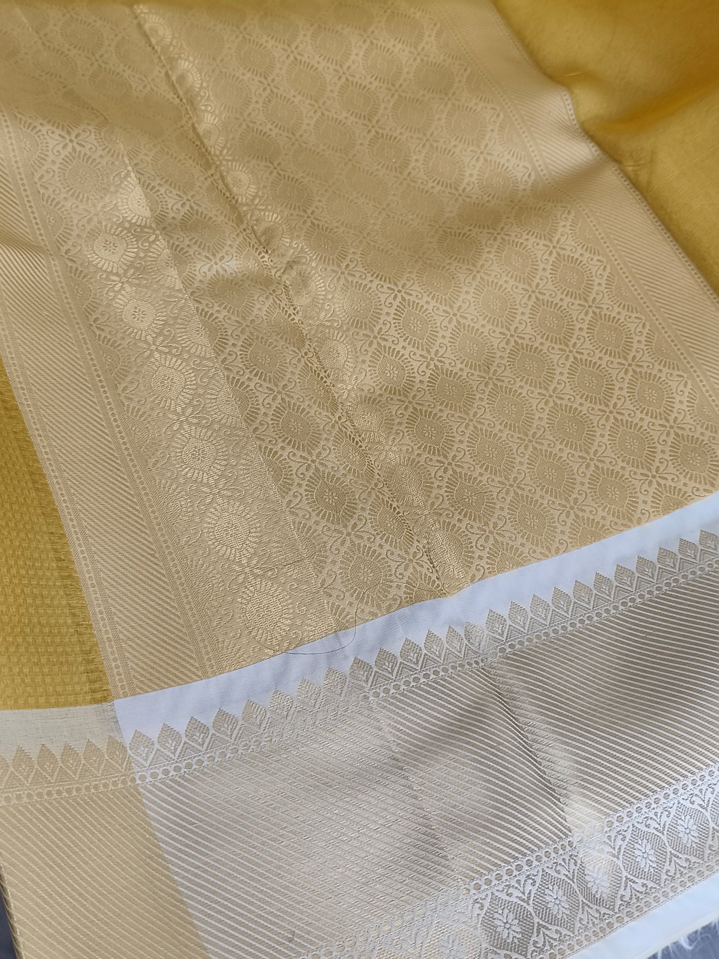 Gold finish Tissue silk saree