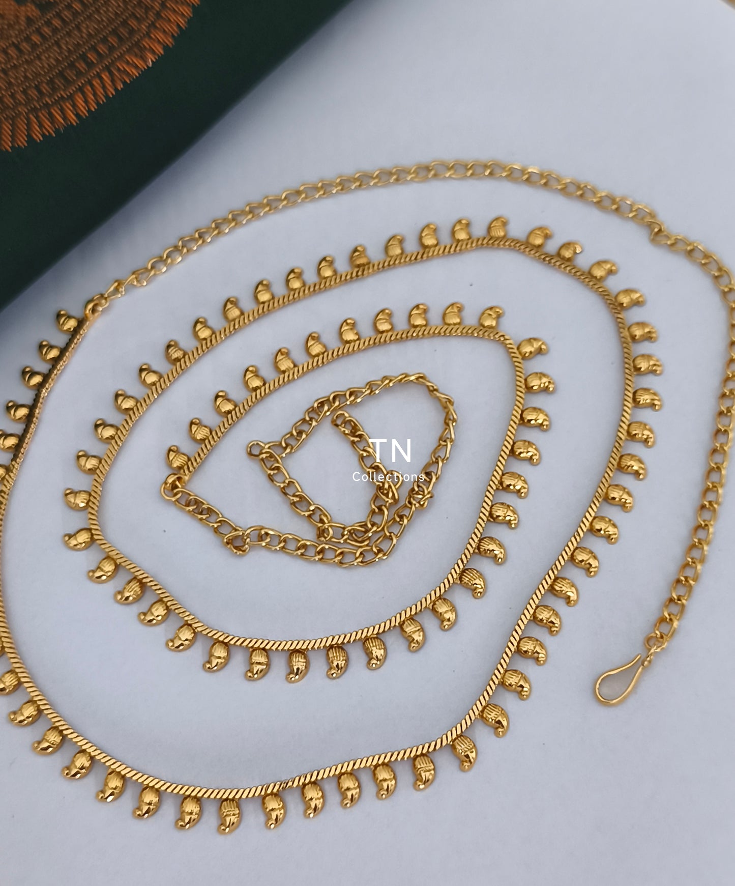 Antique Polish Simple Mango Design Hip Chain