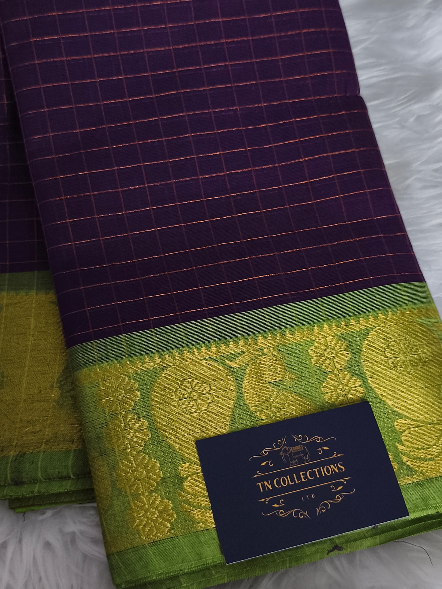 Pure Sungudi Cotton Saree (Purple)