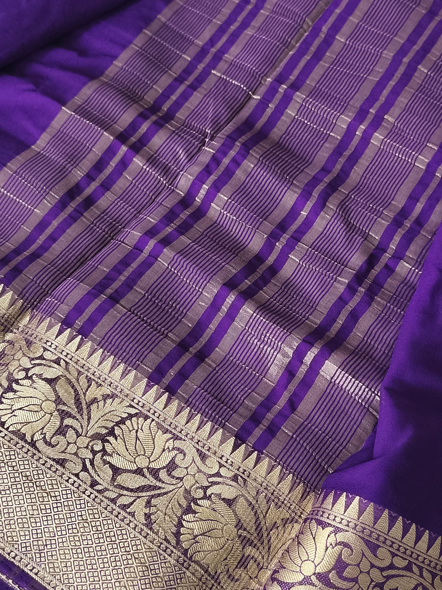 Purple Soft lightweight Chiffon Sarees