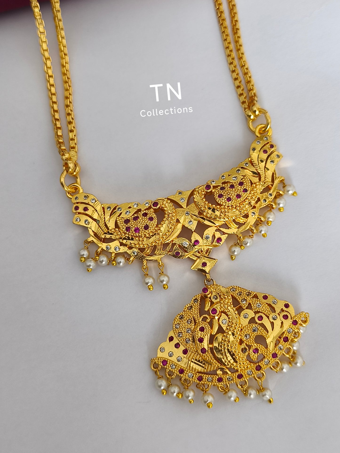Micro gold plated Traditional Peacock Design Pathakkam