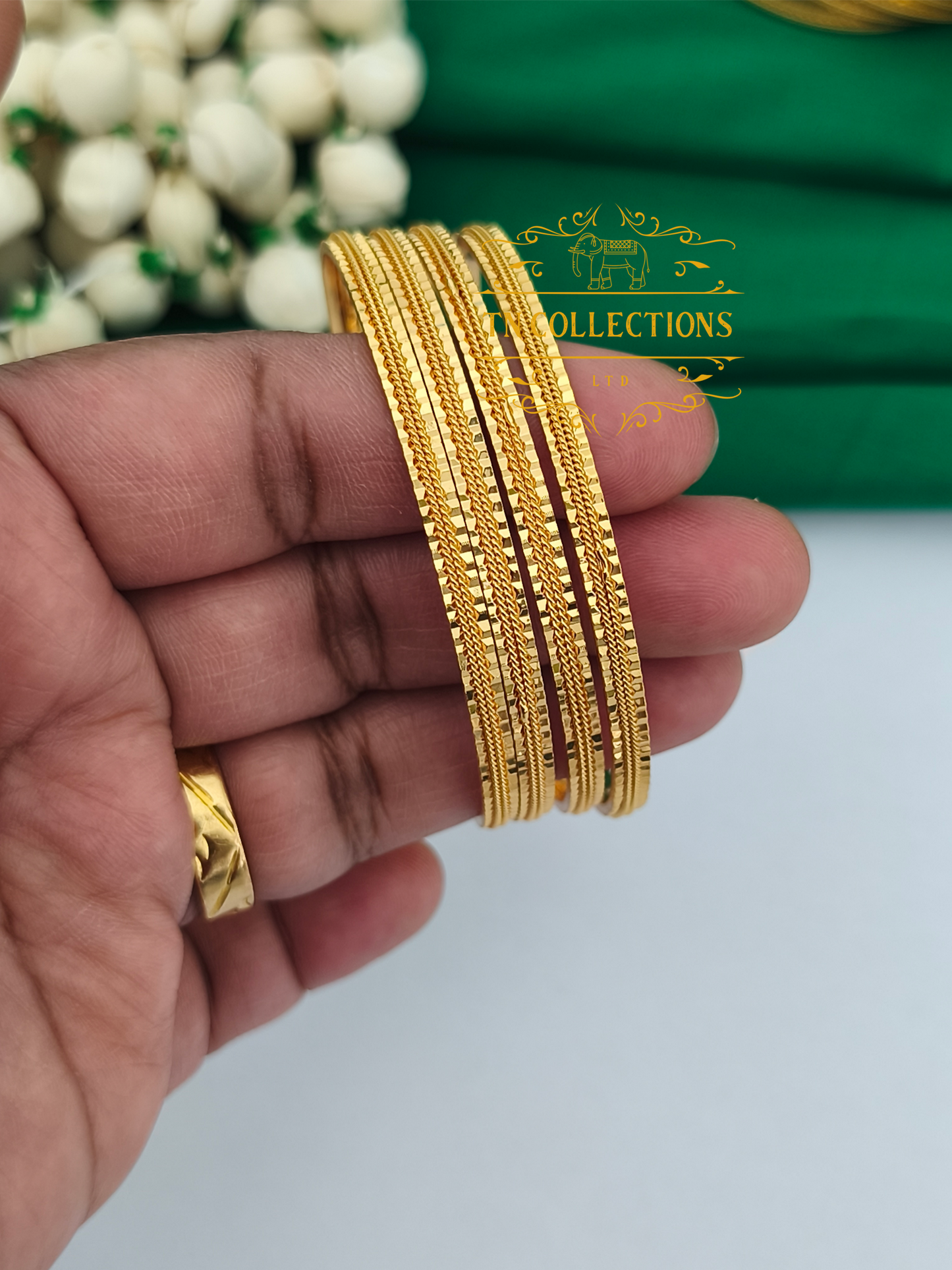 One gram gold forming Bangles Set of 4
