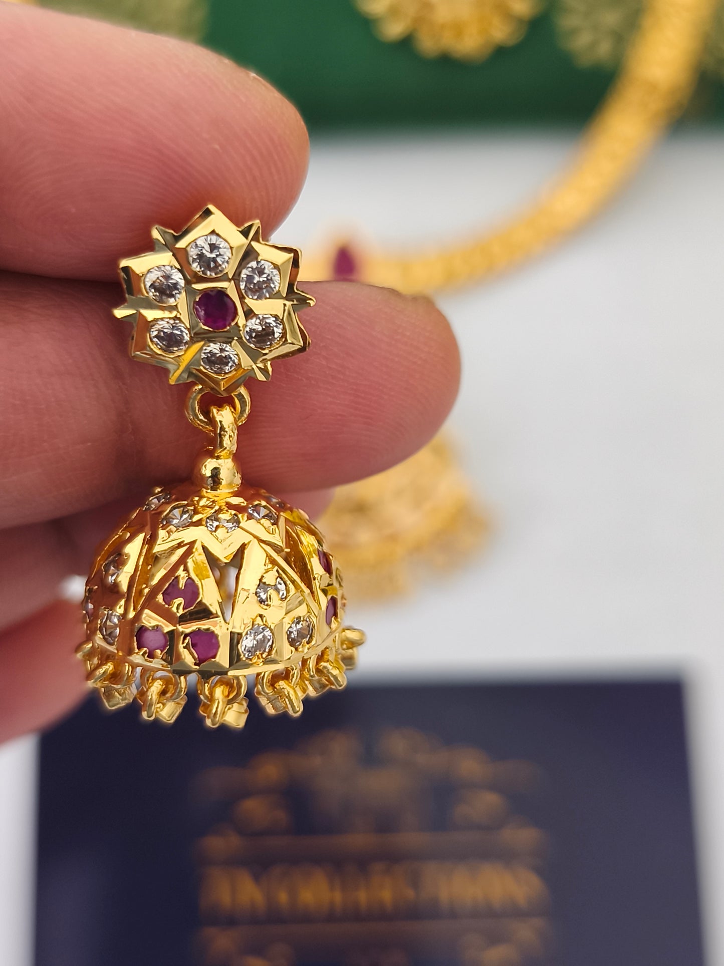 Micro gold Necklace Set (Attiyal)