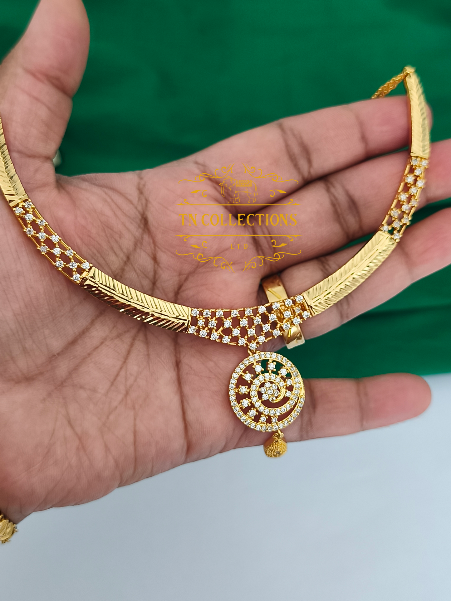 Micro Gold-Plated Traditional Semi Bridal Set