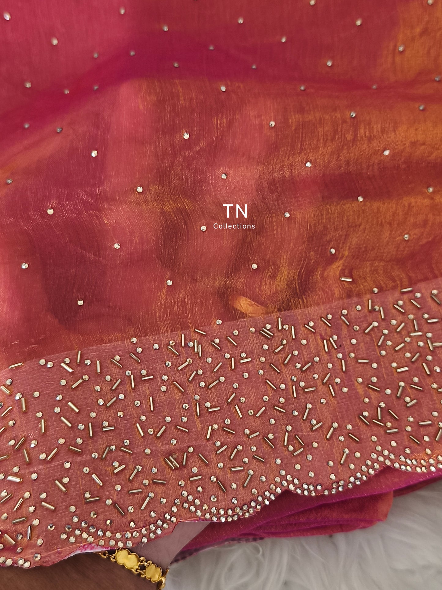 Trendy Dual tone Space silk Party Saree