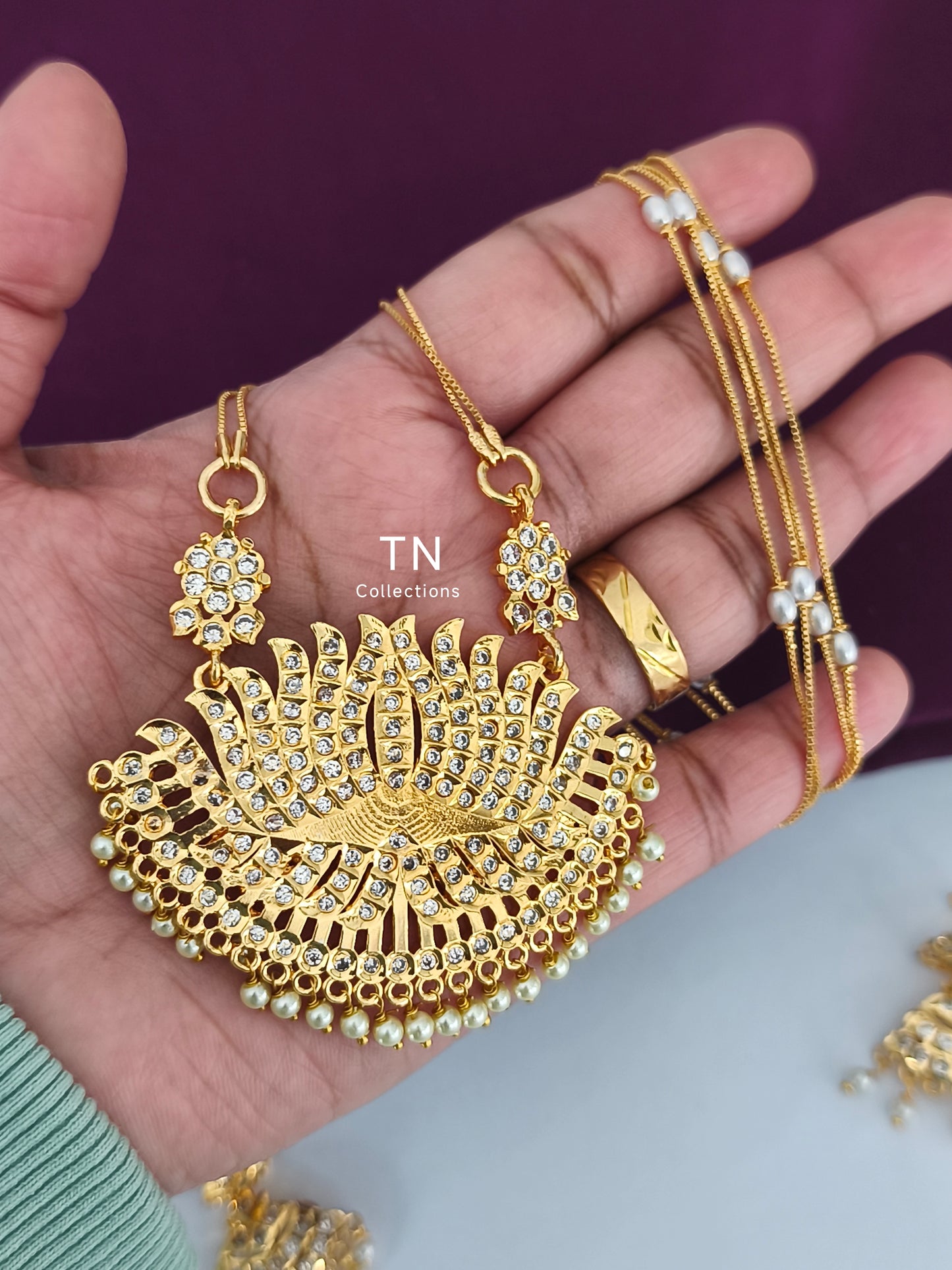 Micro gold plated Traditional Lotus Pathakkam